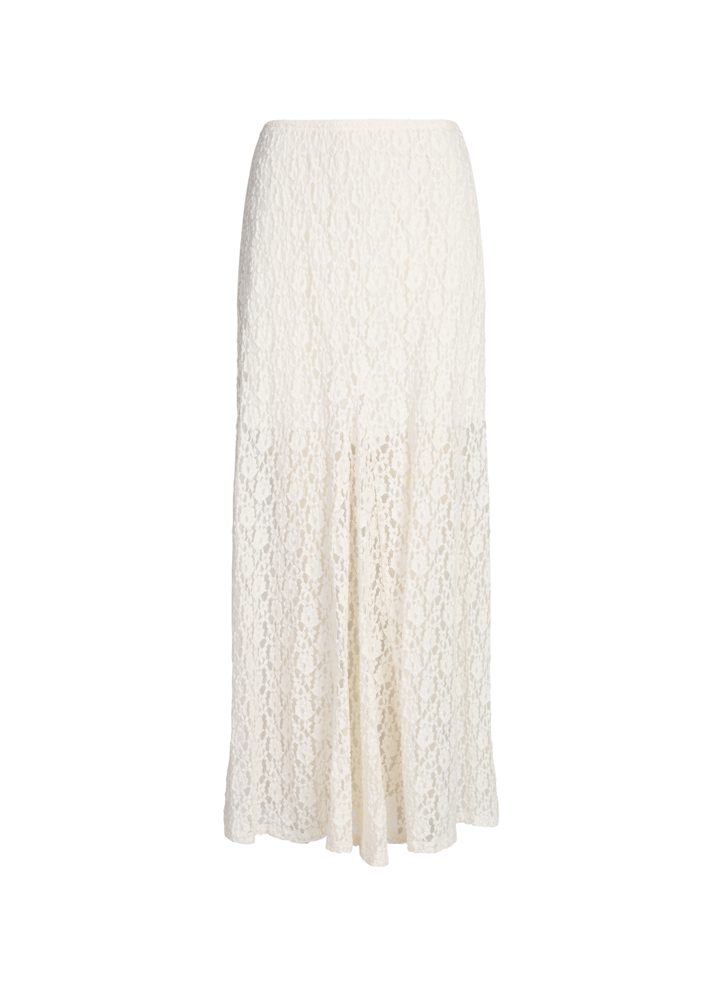 Jupe longue en dentelle SAISON 1865 Beige