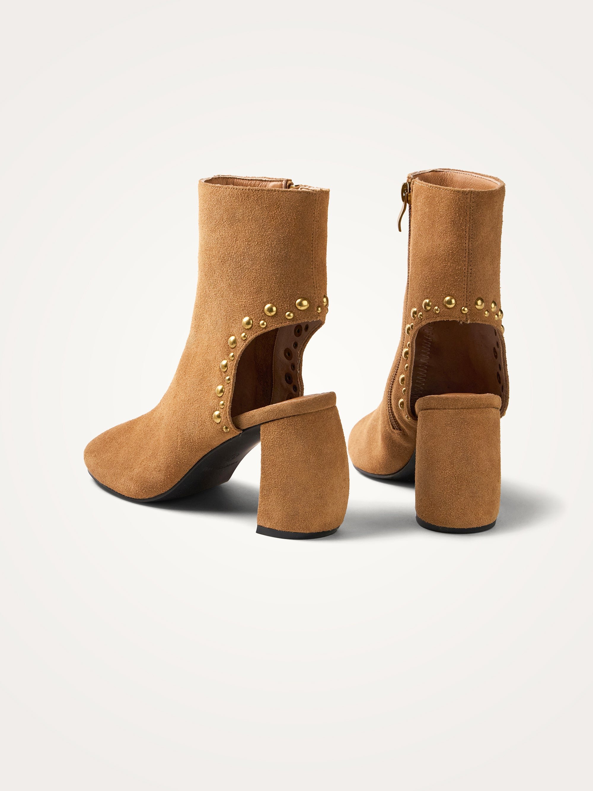 Half-moon heel ankle boots VANESSA WU Brown