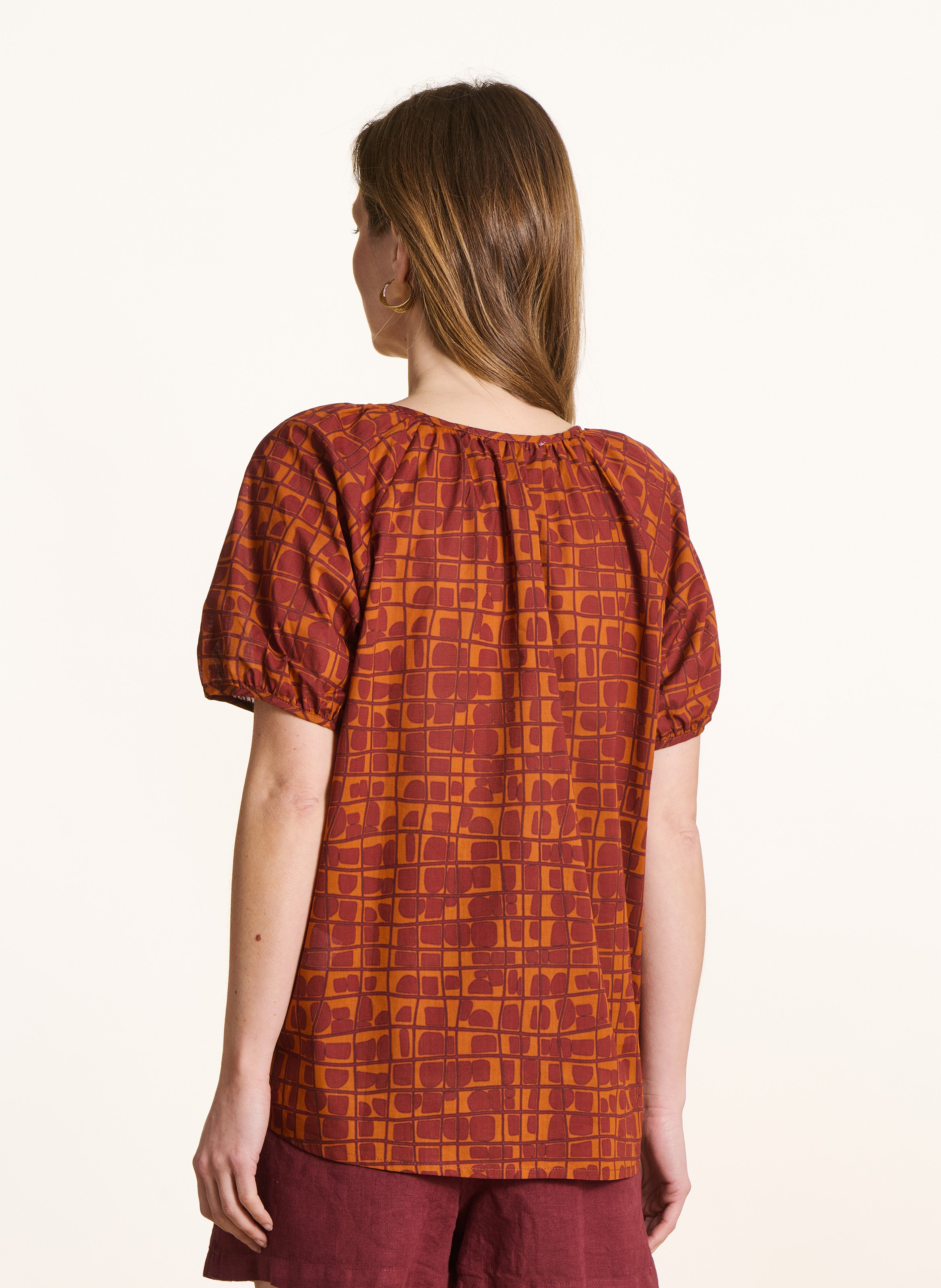 Ruimvallende, katoenen top LA FEE MARABOUTEE Veelkleurig