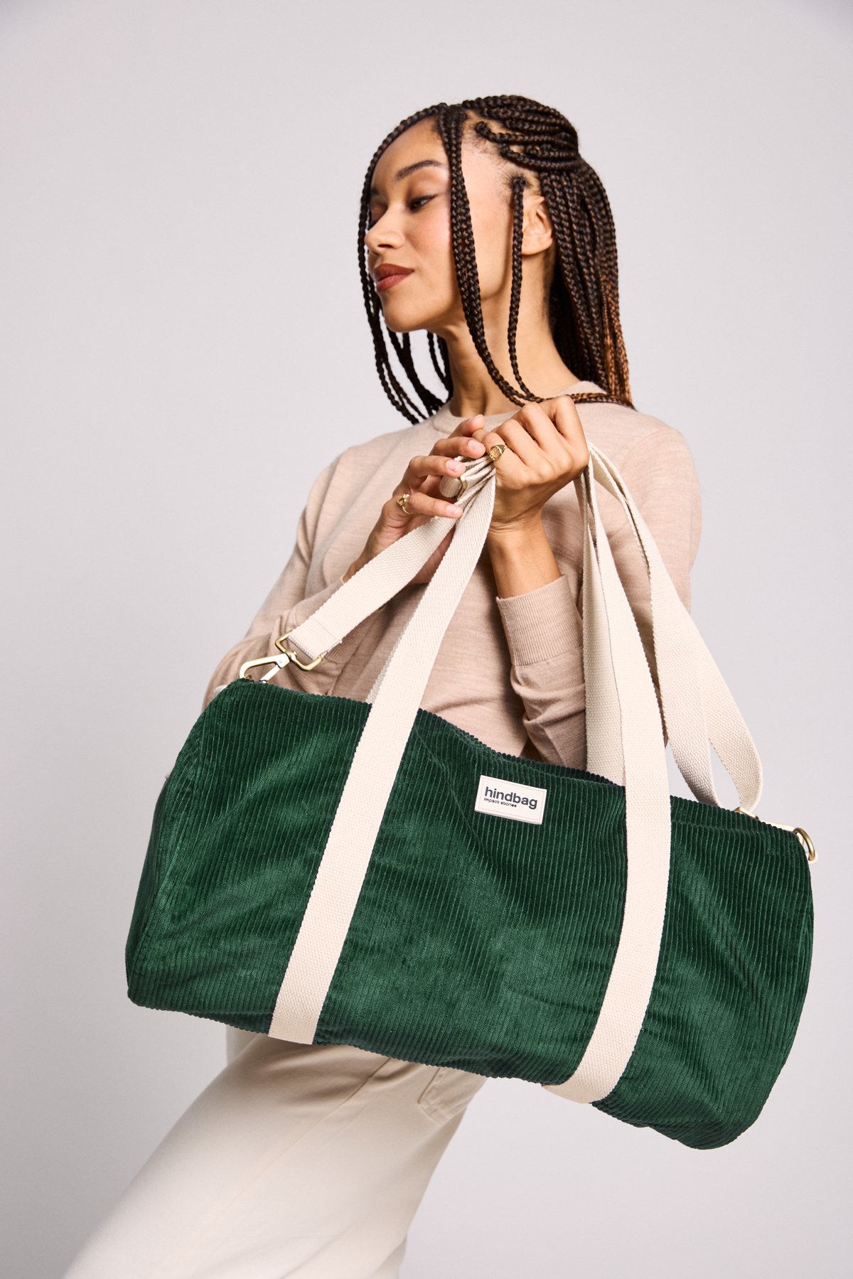 Cotton weekend bag HINDBAG Green