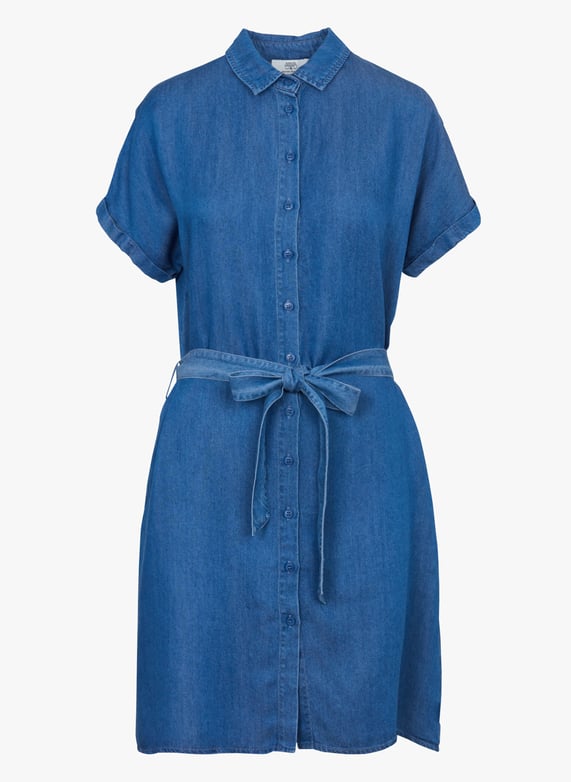LIANGLUL Vestito Donna Elegante Abito da A Manica Corta Midi di Lino in Cotone A-Line con Tasche-Blu-m LIANGLUL Vestito Donna Elegante Abito da A Manica Corta Midi di Lino in Cotone A-Line con Tasche-Blu-m