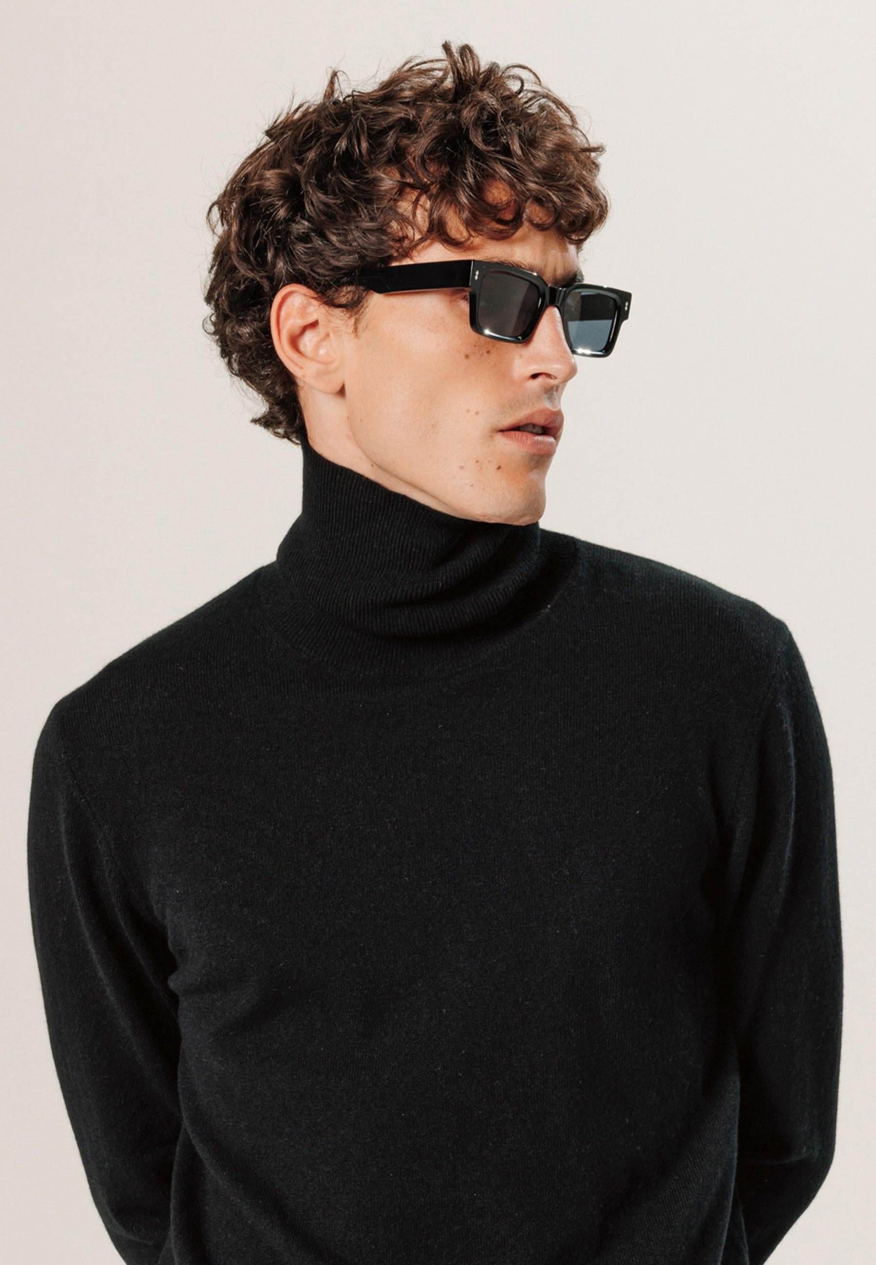 Pull col roulé en cachemire RODIER Noir