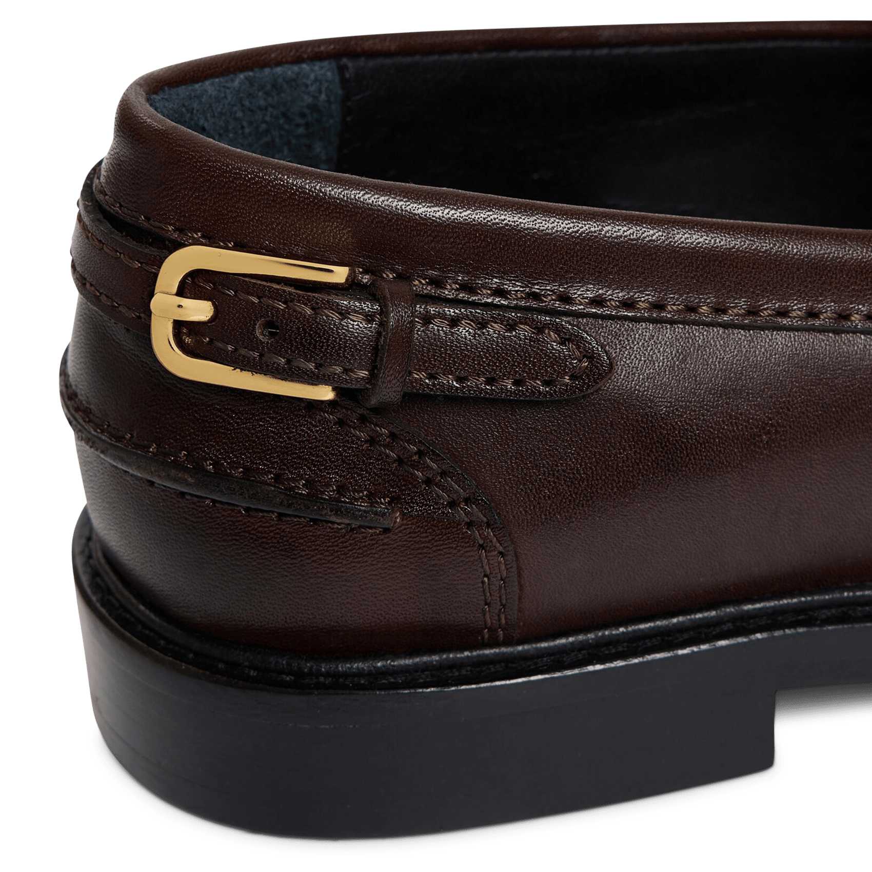 Effen leren mocassins SANDRO Bruin