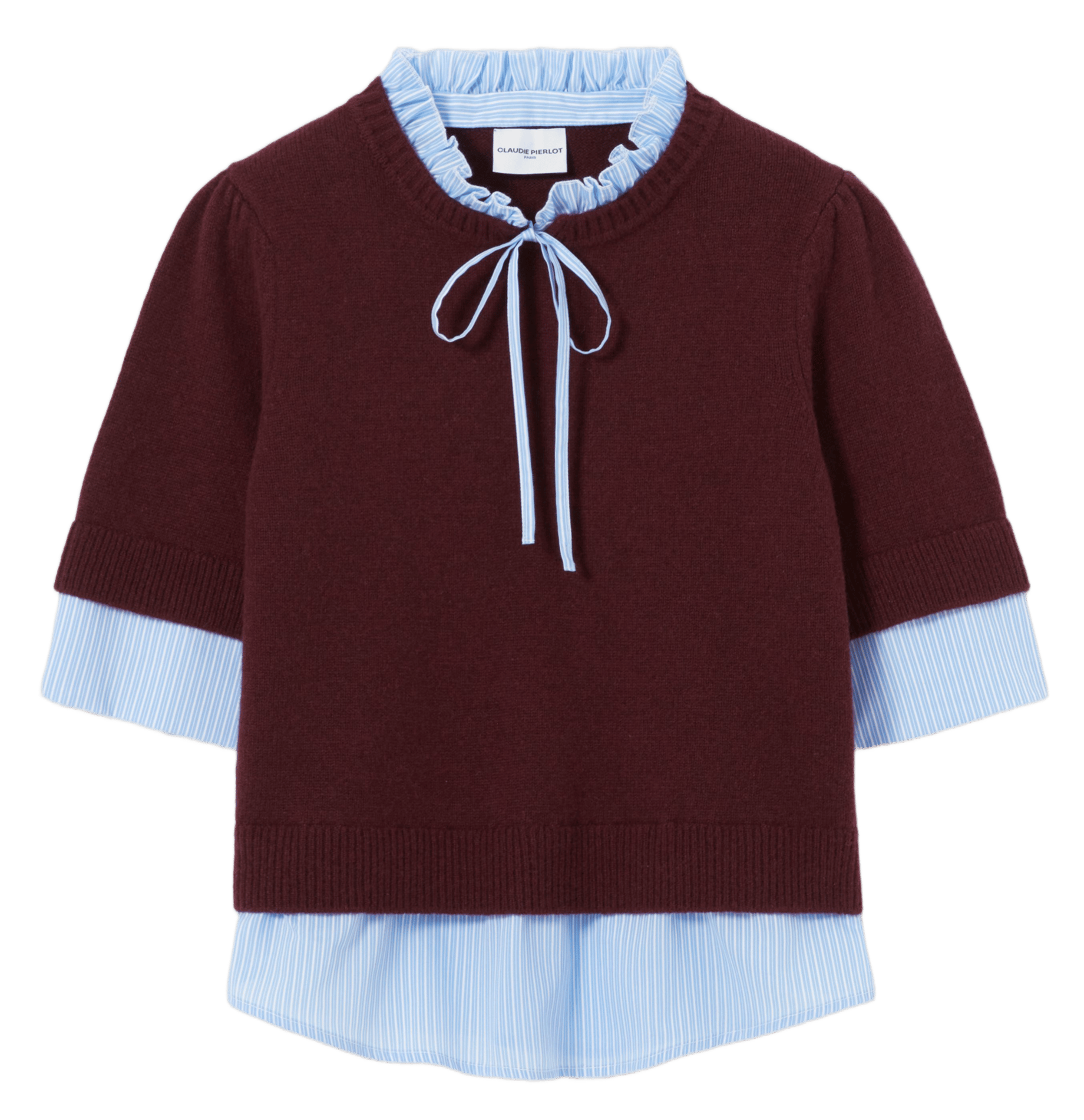 Gerade geschnittener Wollpullover CLAUDIE PIERLOT Violett