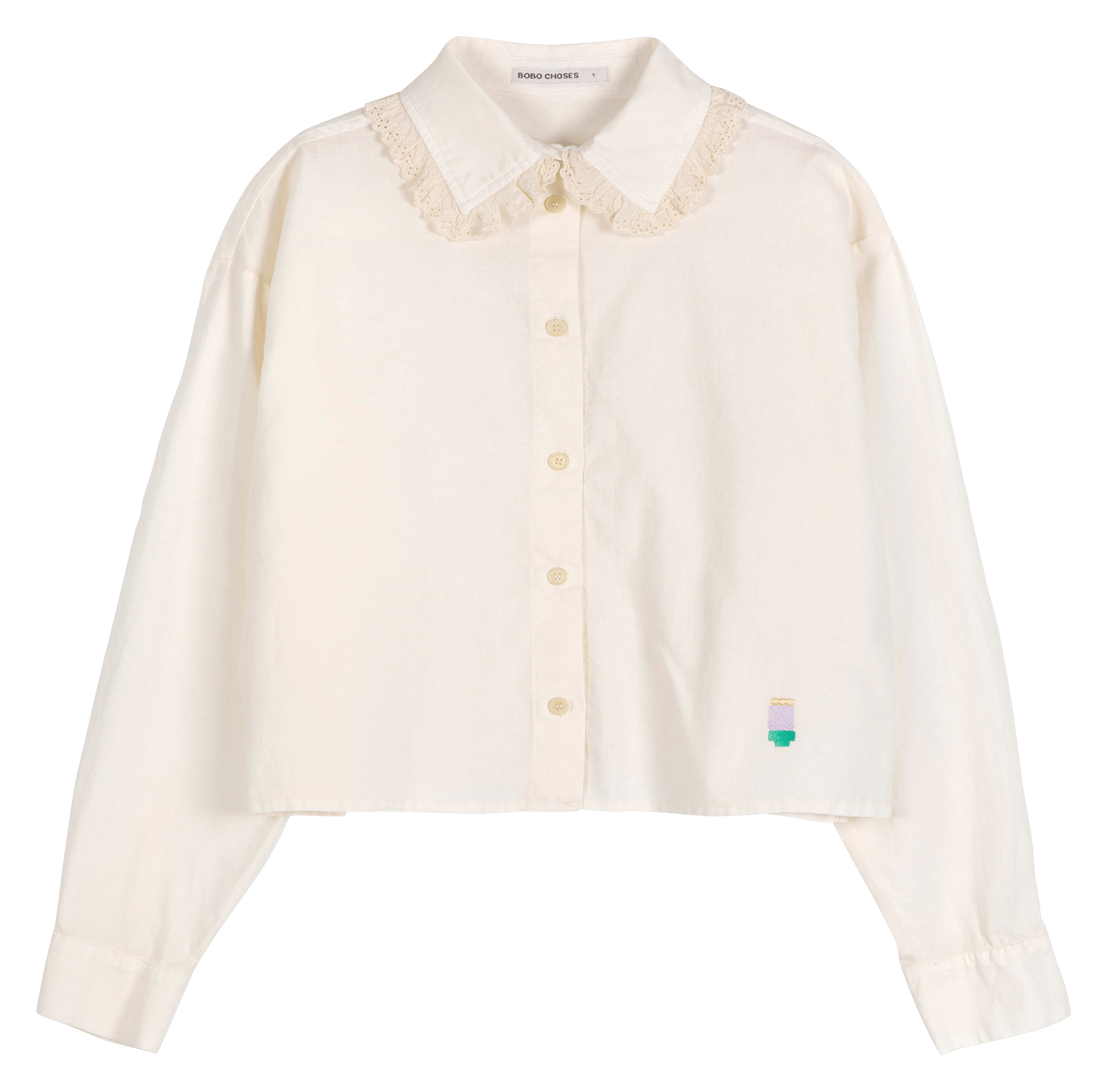 Bio-Baumwoll-Crop-Top. BOBO CHOSES Weiss