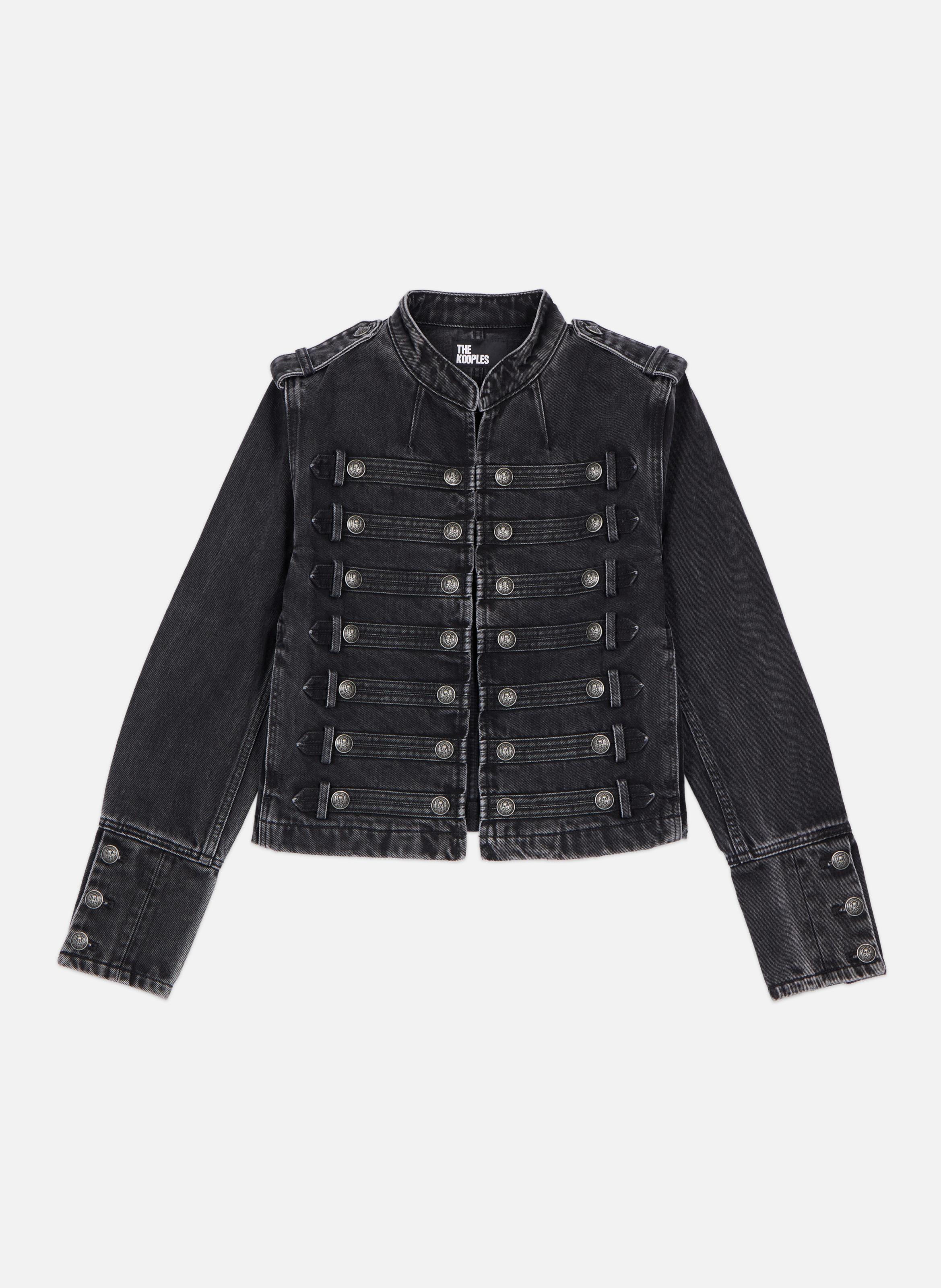 Officer style denim jacket THE KOOPLES Black