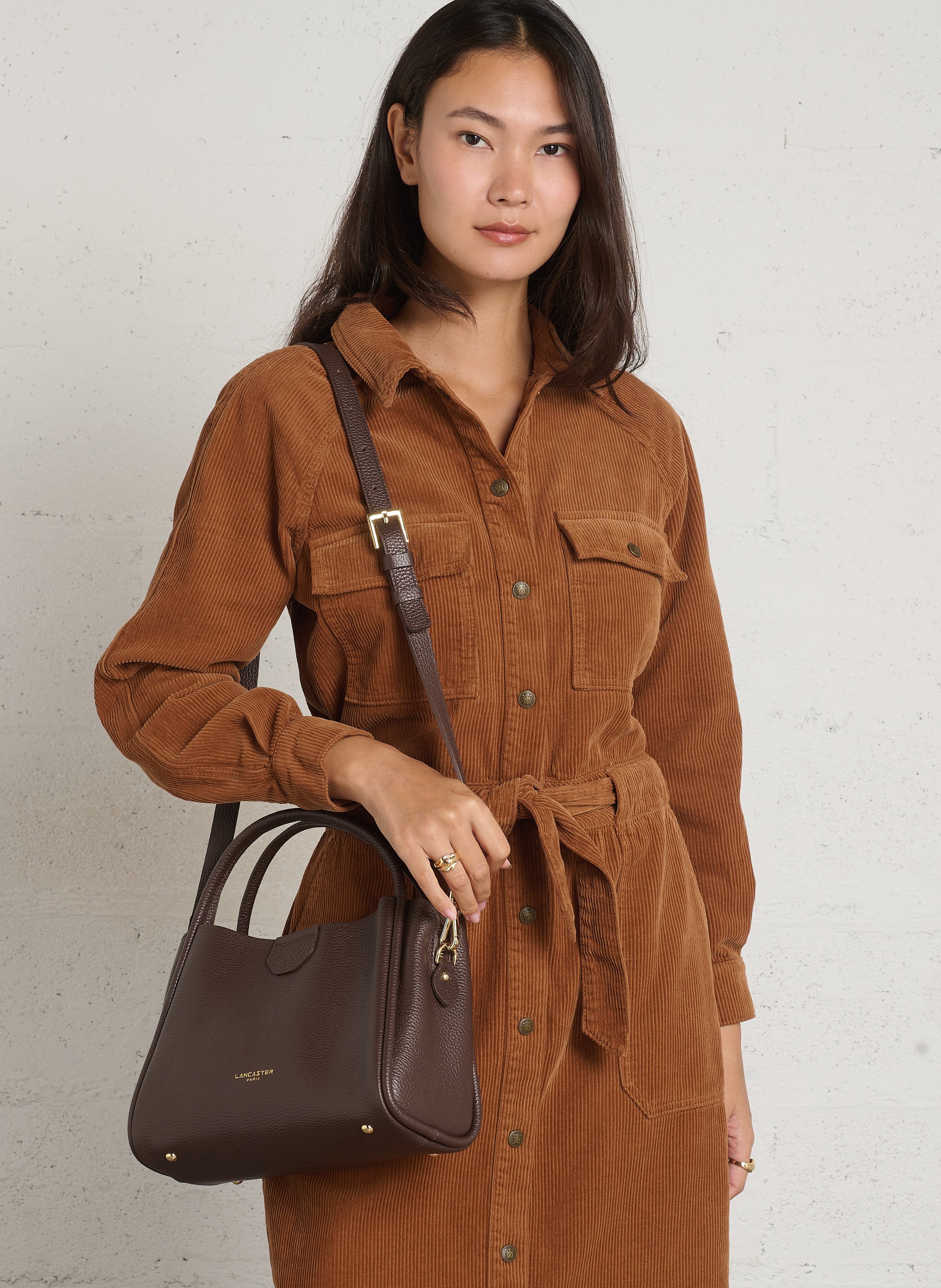 Leren handtas LANCASTER PARIS Bruin