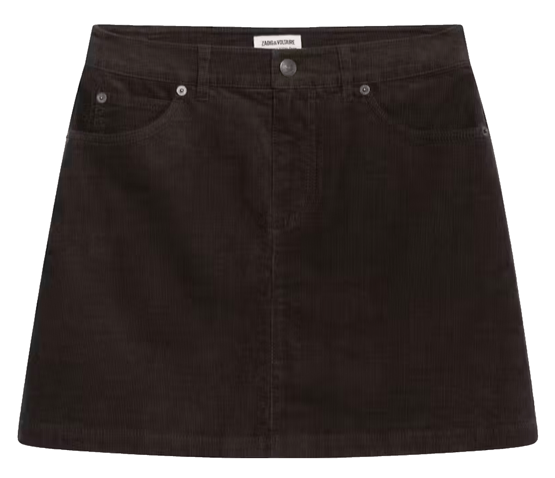 Jupe courte droite en coton mélangé ZADIG&VOLTAIRE Marron