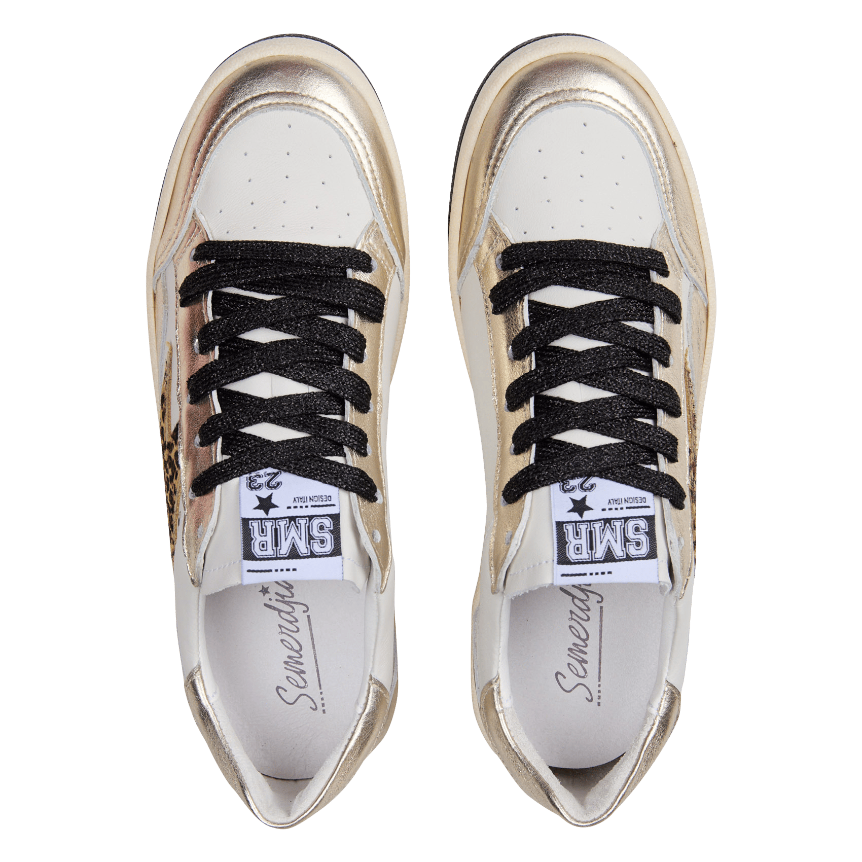 Lage sneakers van gemengd leer SEMERDJIAN - SMR Zilver