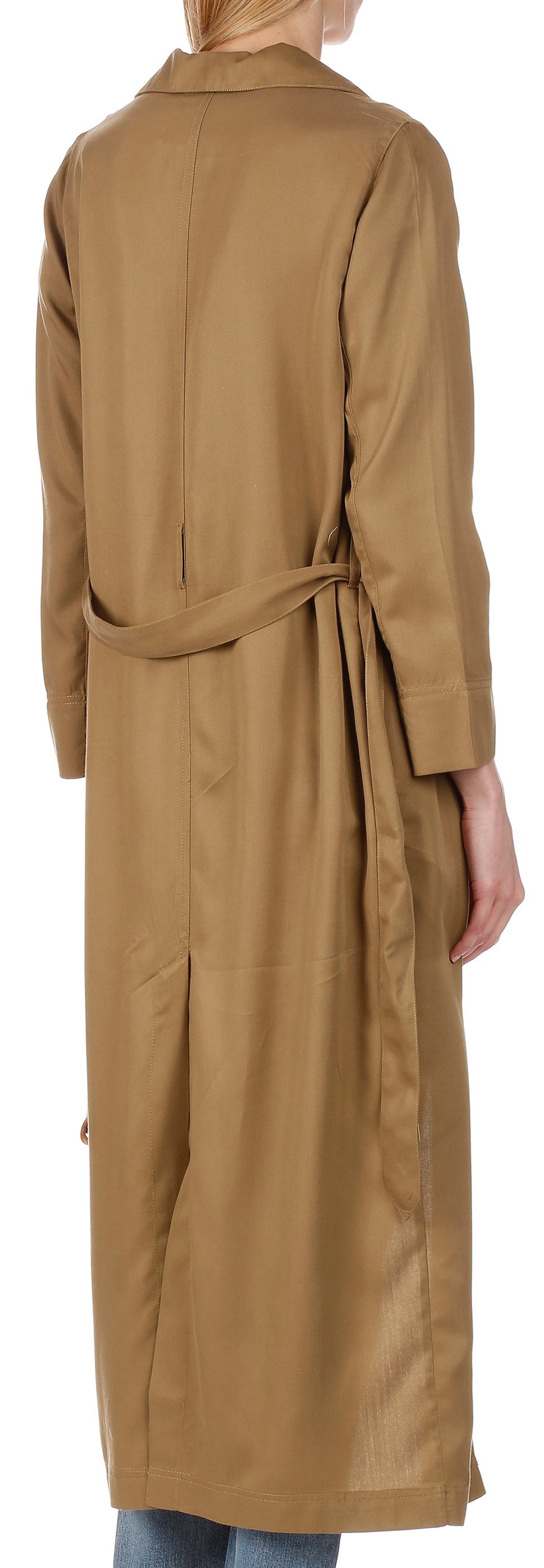 Trench long fluide ceinturé Qorum SWILDENS Kaki