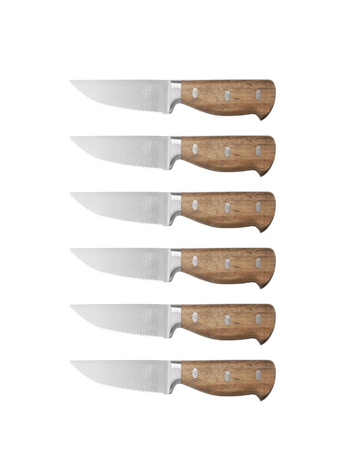 6 couteaux à steak Mont Blanc Léman - Exclusivité TOUZEAU - L'art de la  Table, une passion.
