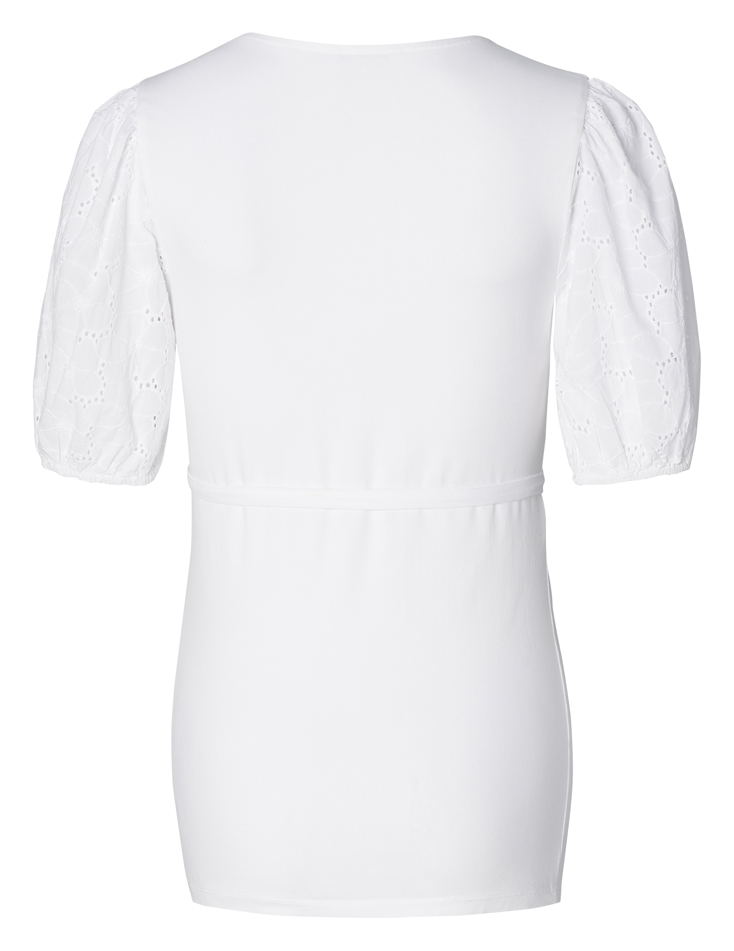 Openwork cotton short-sleeved top NOPPIES White