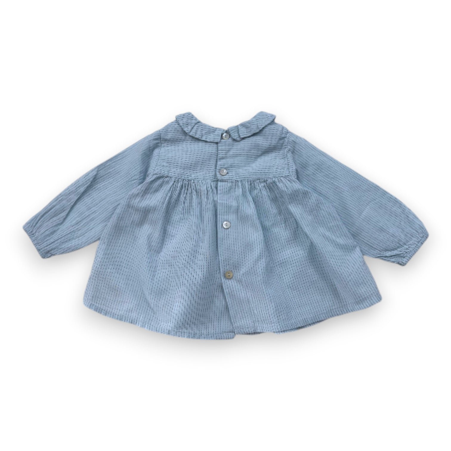 Blue baby blouse - 12 months BONTON - Seconde Main Blue