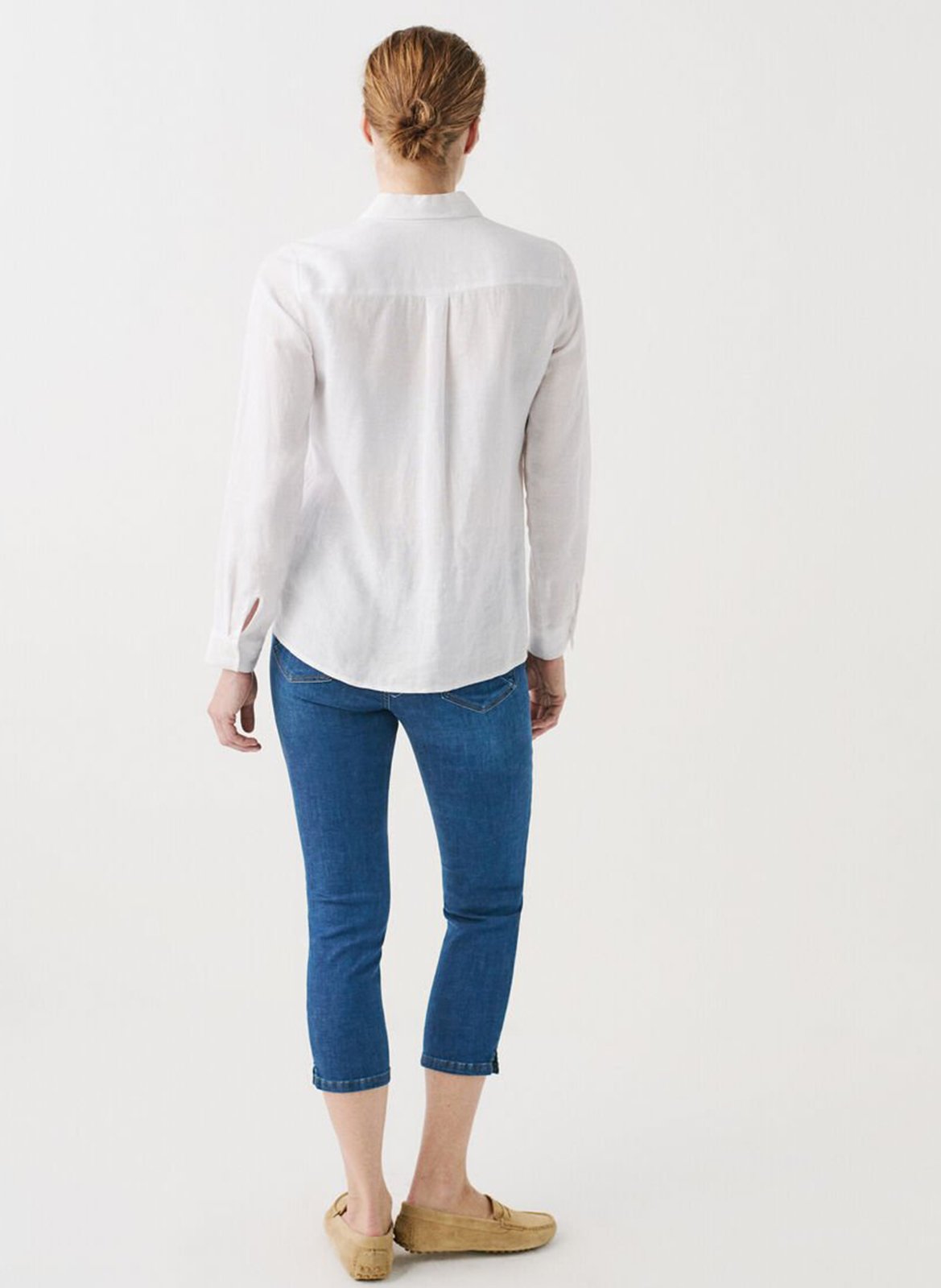 Linnen blouse CAROLL Wit