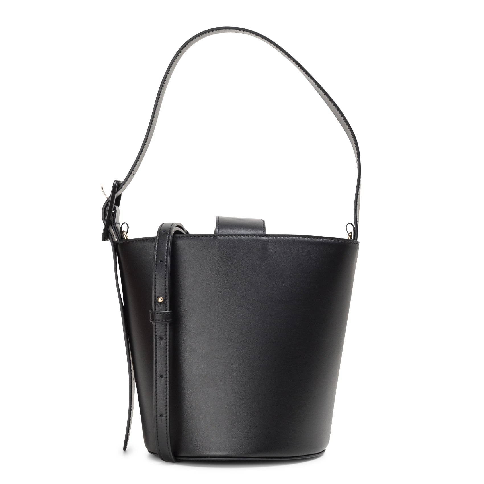 Einfarbige Handtasche aus Leder SAISON 1865