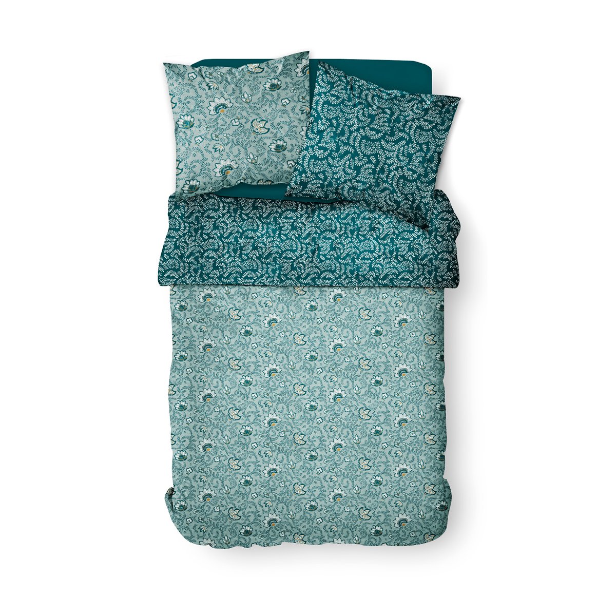 Printed cotton bed set TODAY LINGE DE MAISON Green