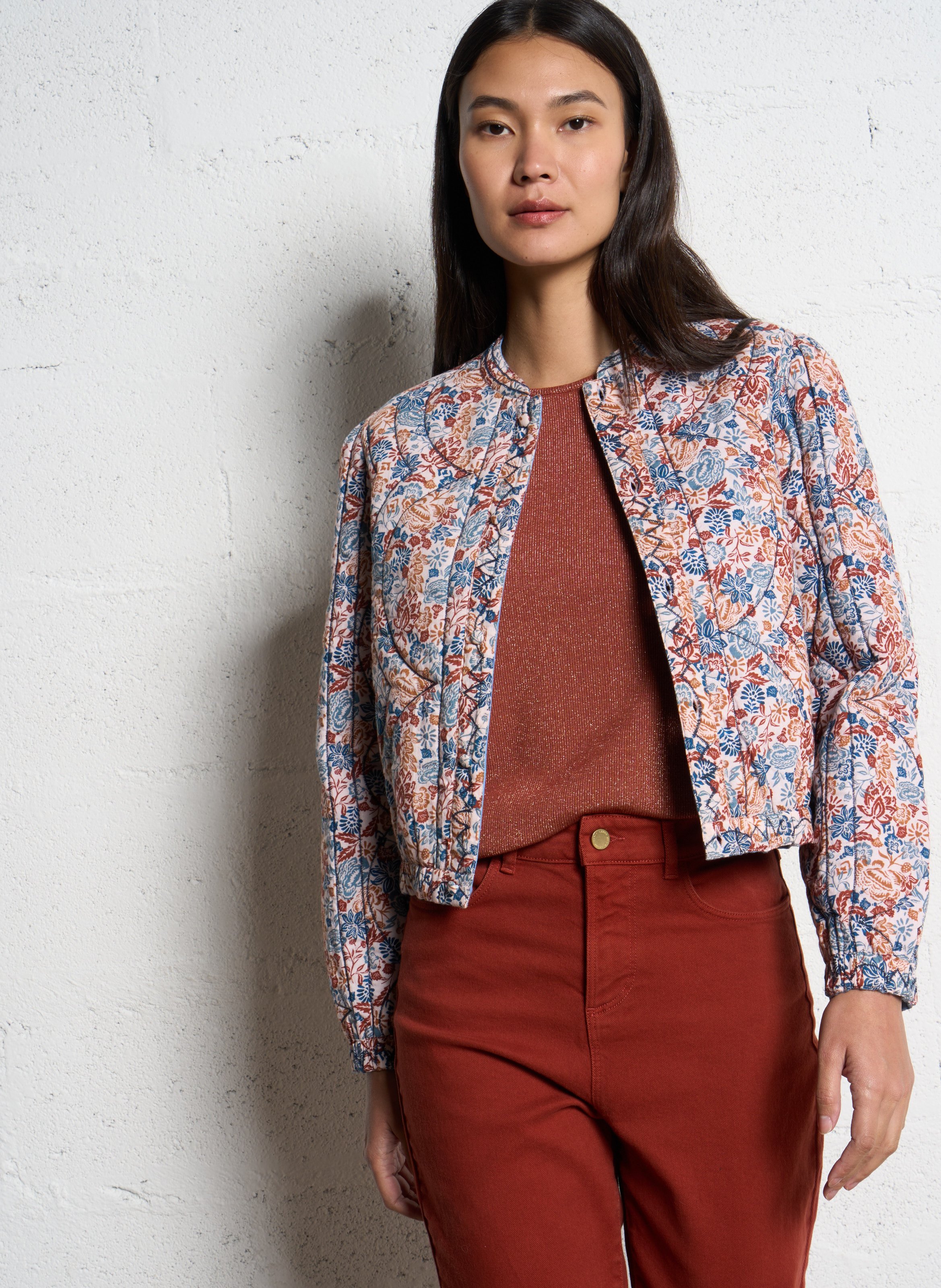 Veste réversible en coton I CODE Bleu