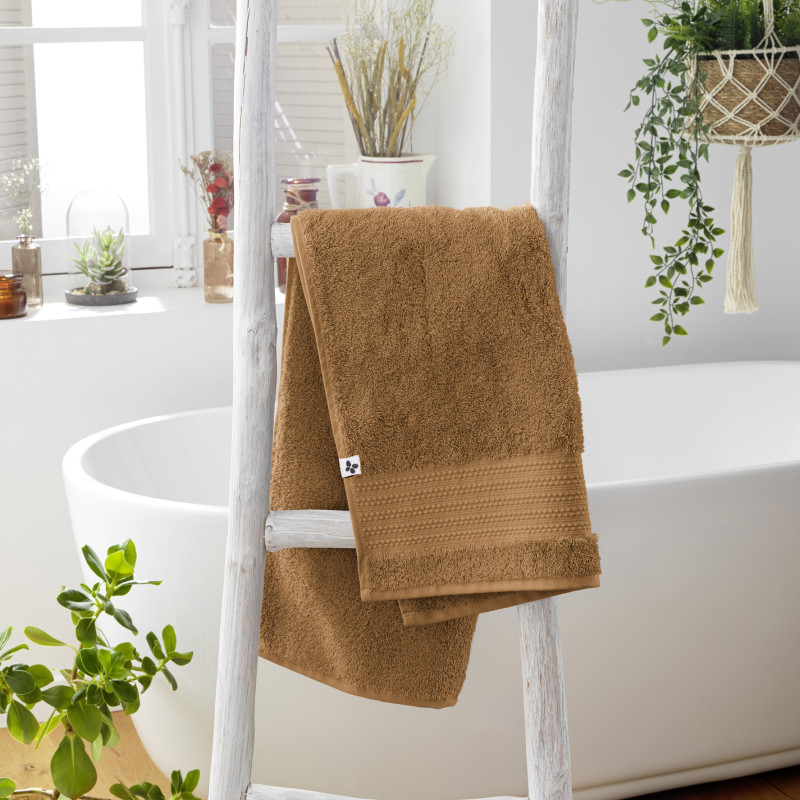 100% combed cotton hand towel L'EFFET PAPILLON Grey