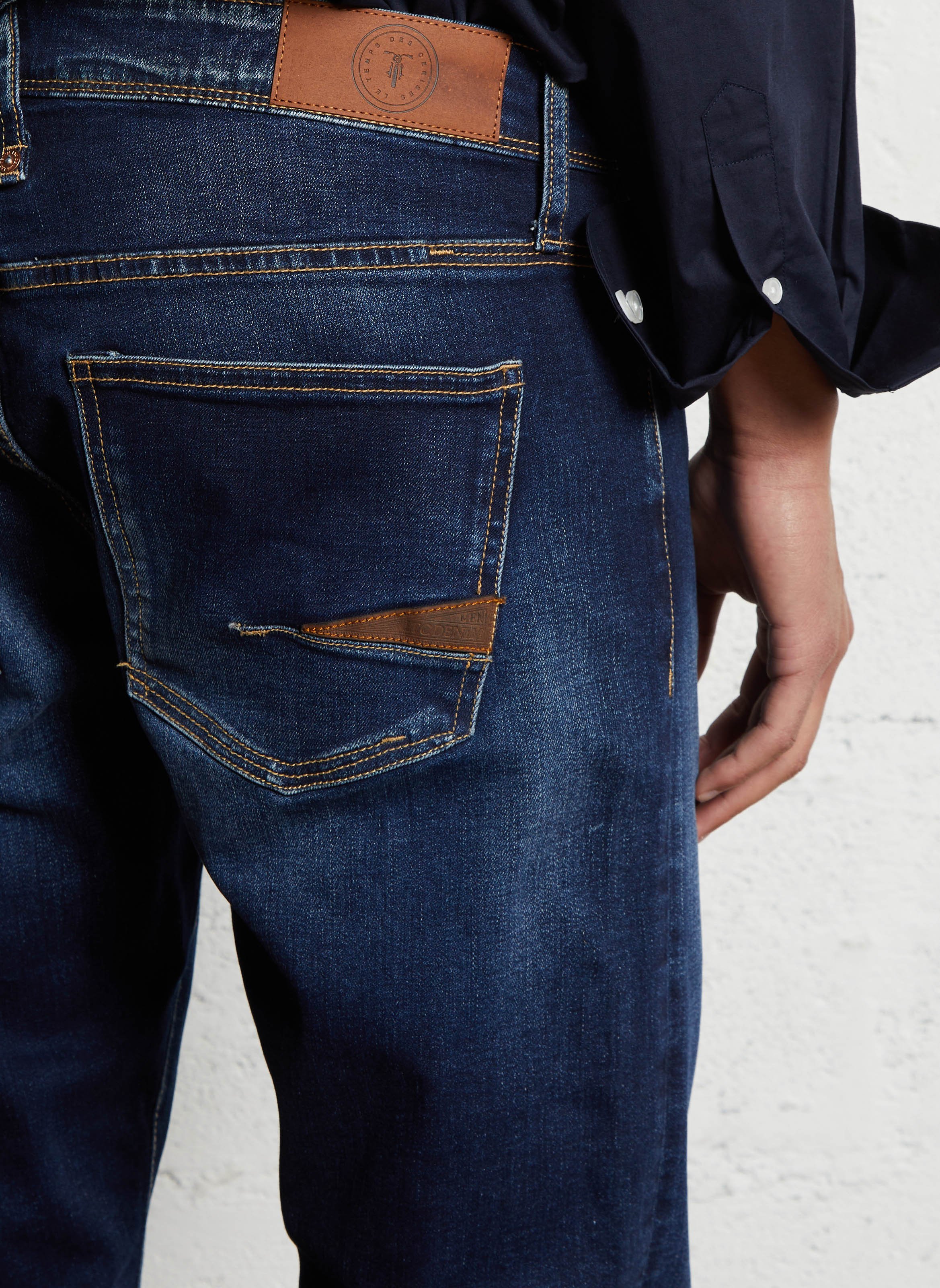 Cotton-blend straight jeans LE TEMPS DES CERISES Blue