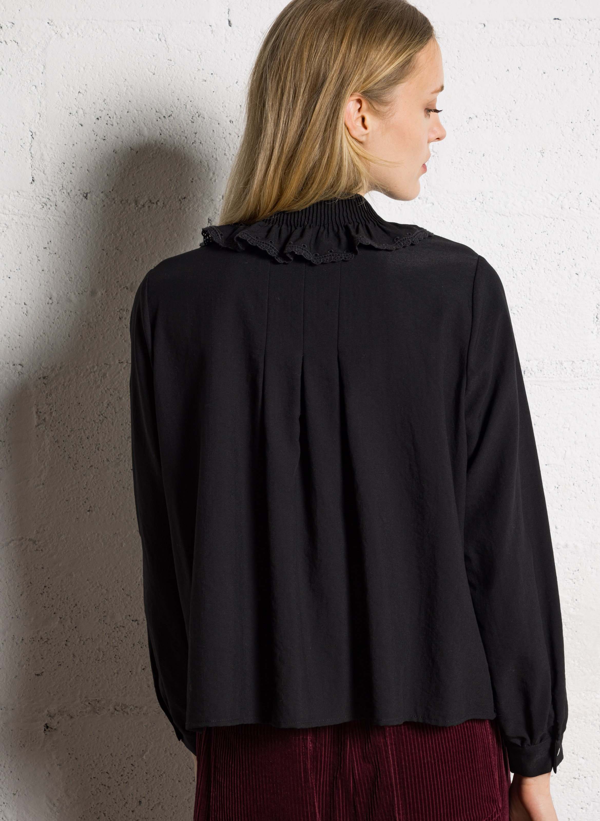 Oversize besticktes Hemd JC SOPHIE Schwarz