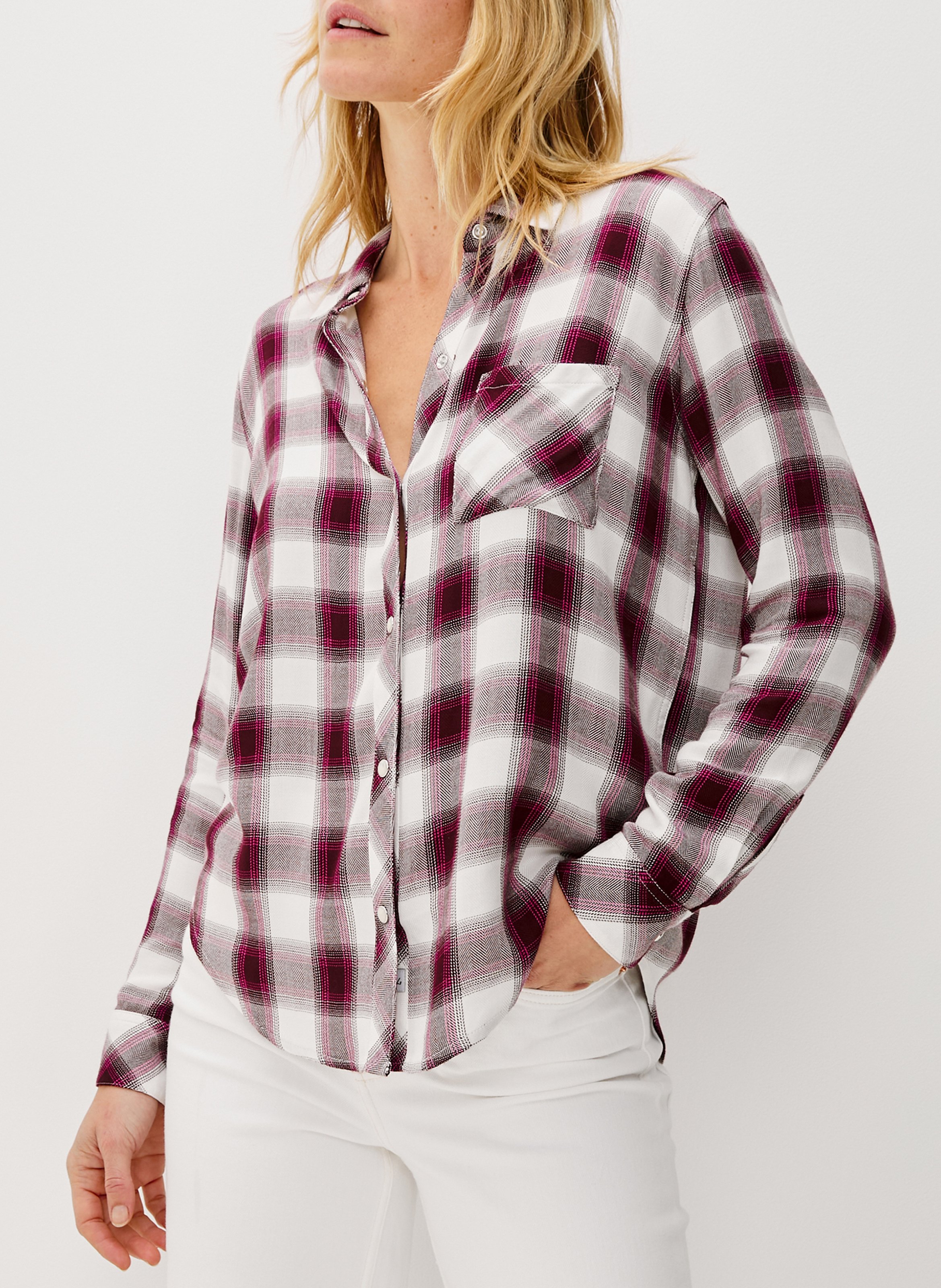 Chemise droite à carreaux RAILS Multicolore