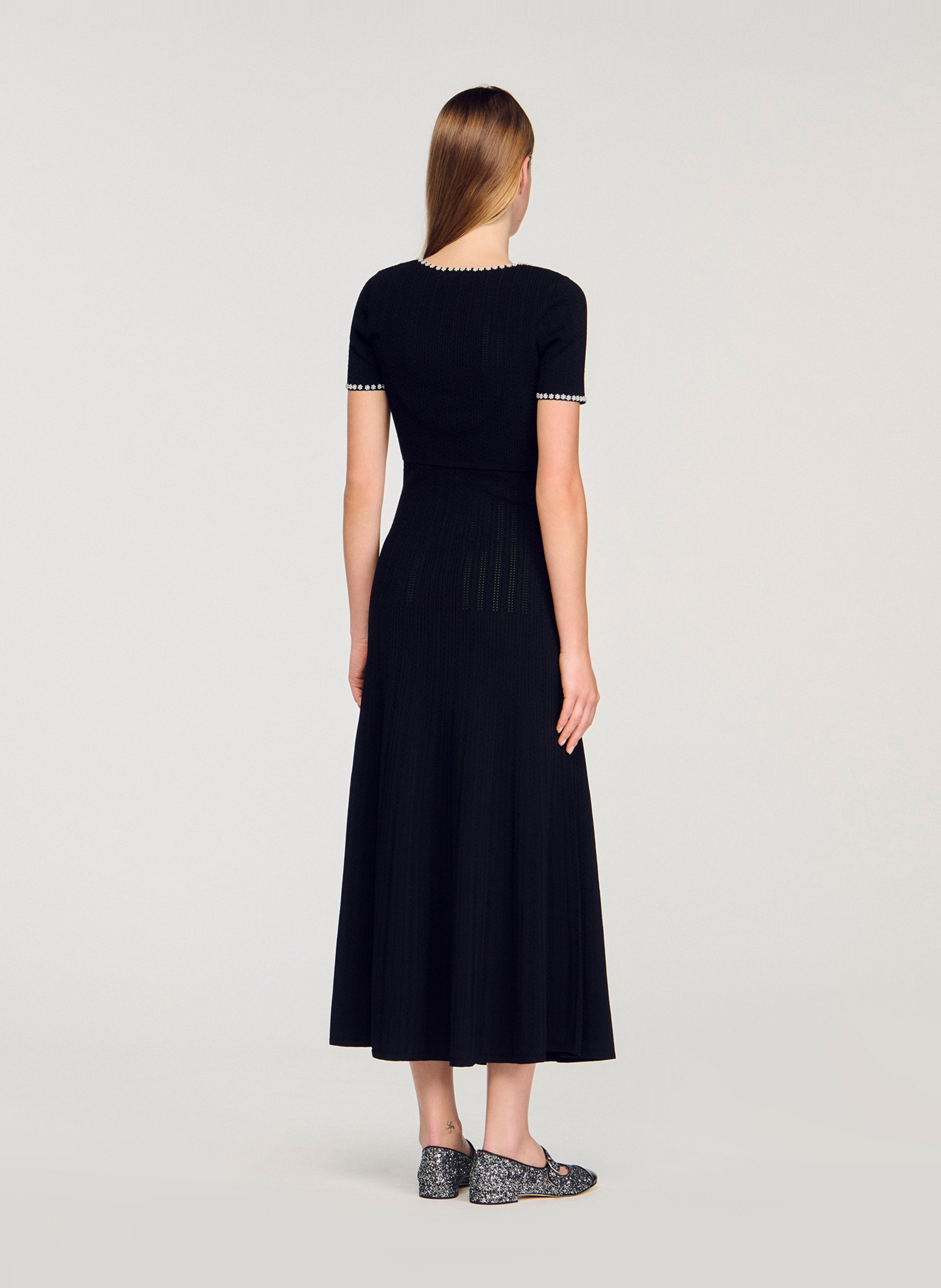 Gilet col rond  SANDRO Noir