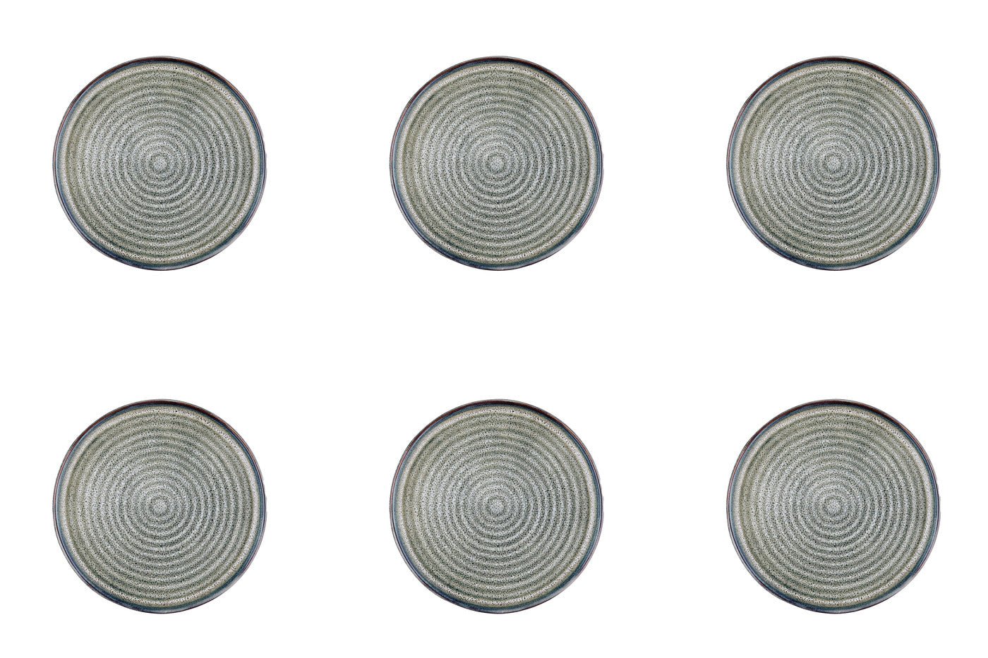 Zen plate ø17cm - 6 pieces - natural BJORN Grey