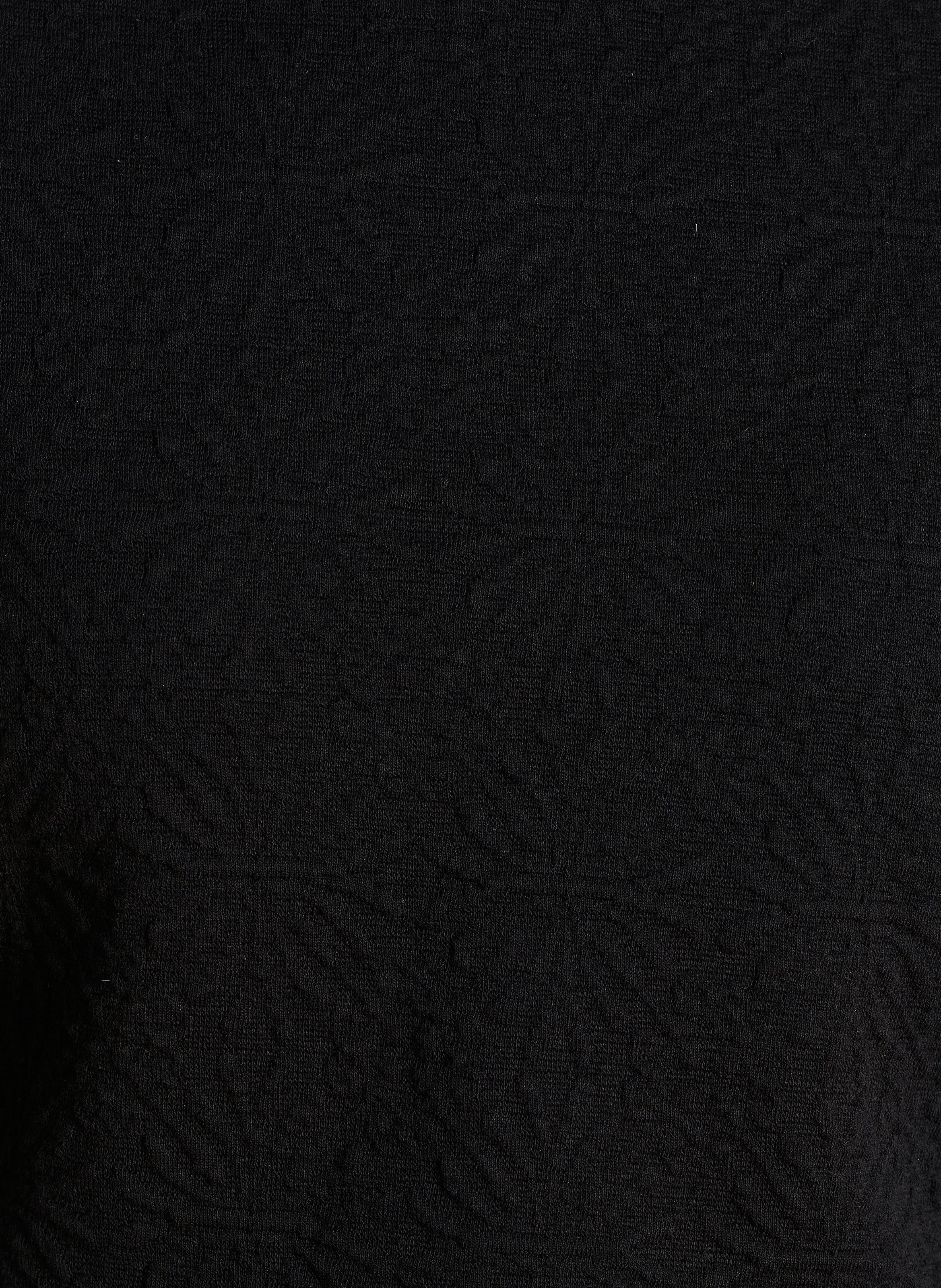 Tee-shirt col montant texturé LA FEE MARABOUTEE Noir