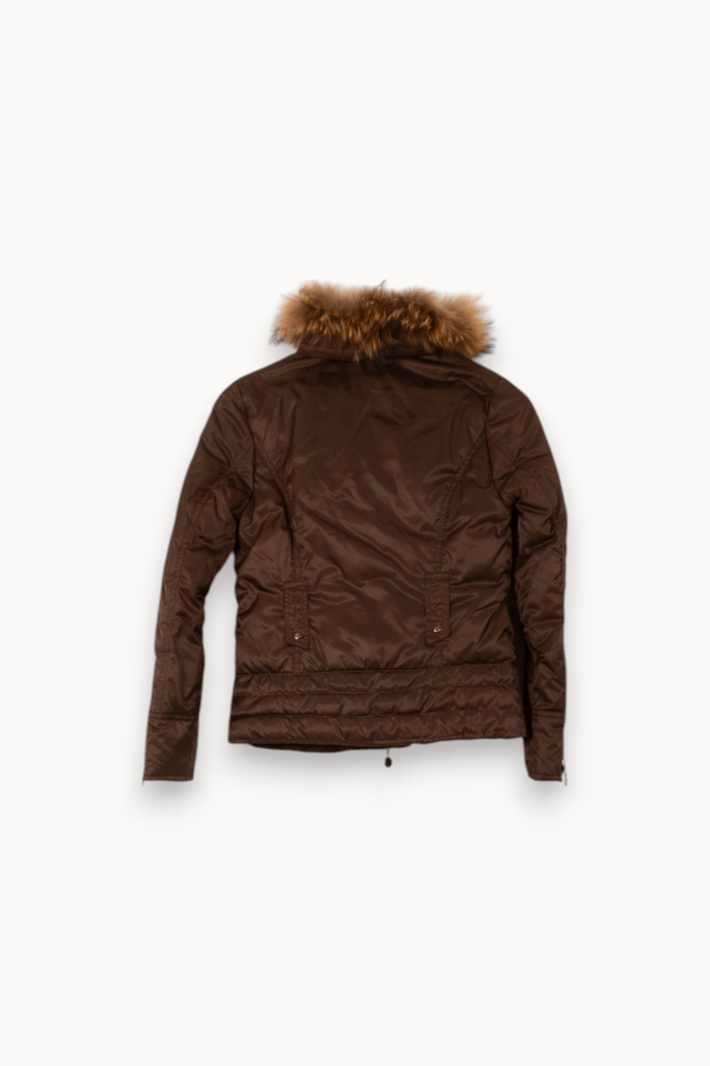 Lightweight quilted padded jacket with high neck MONCLER - Seconde Main Brown