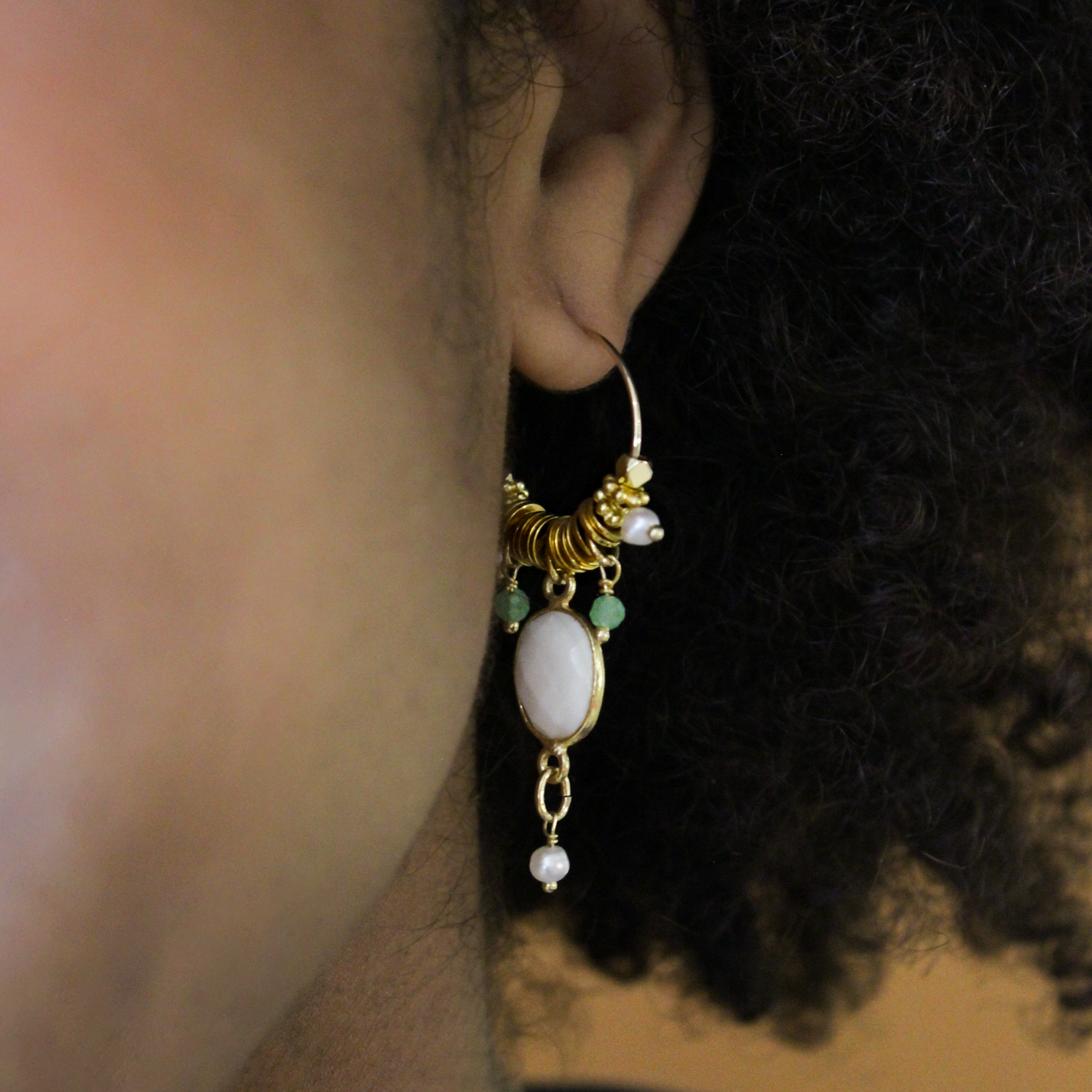 Créoles pierres - eve L'ATELIER DES DAMES Golden