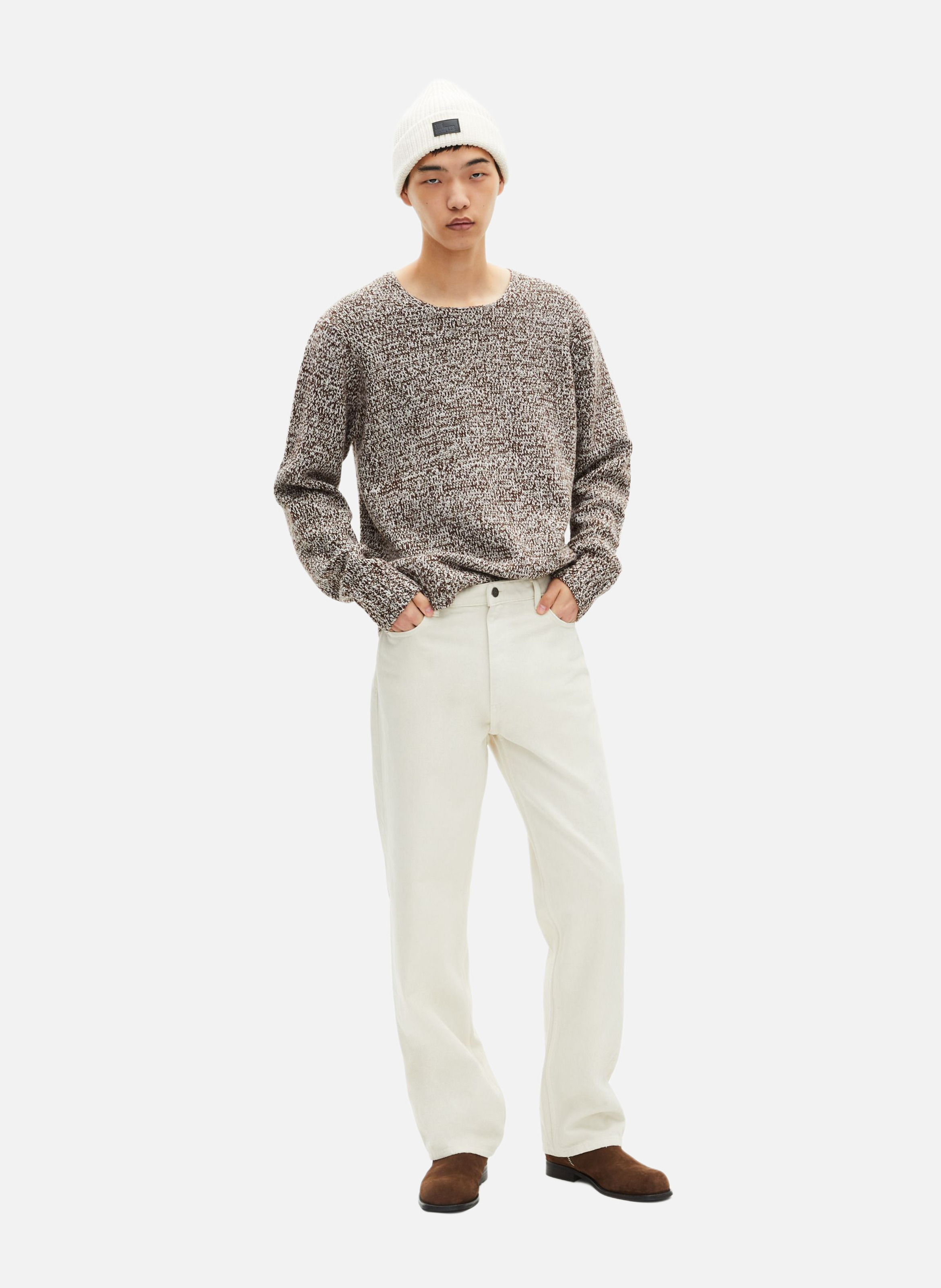 Mottled sweater THE KOOPLES Beige