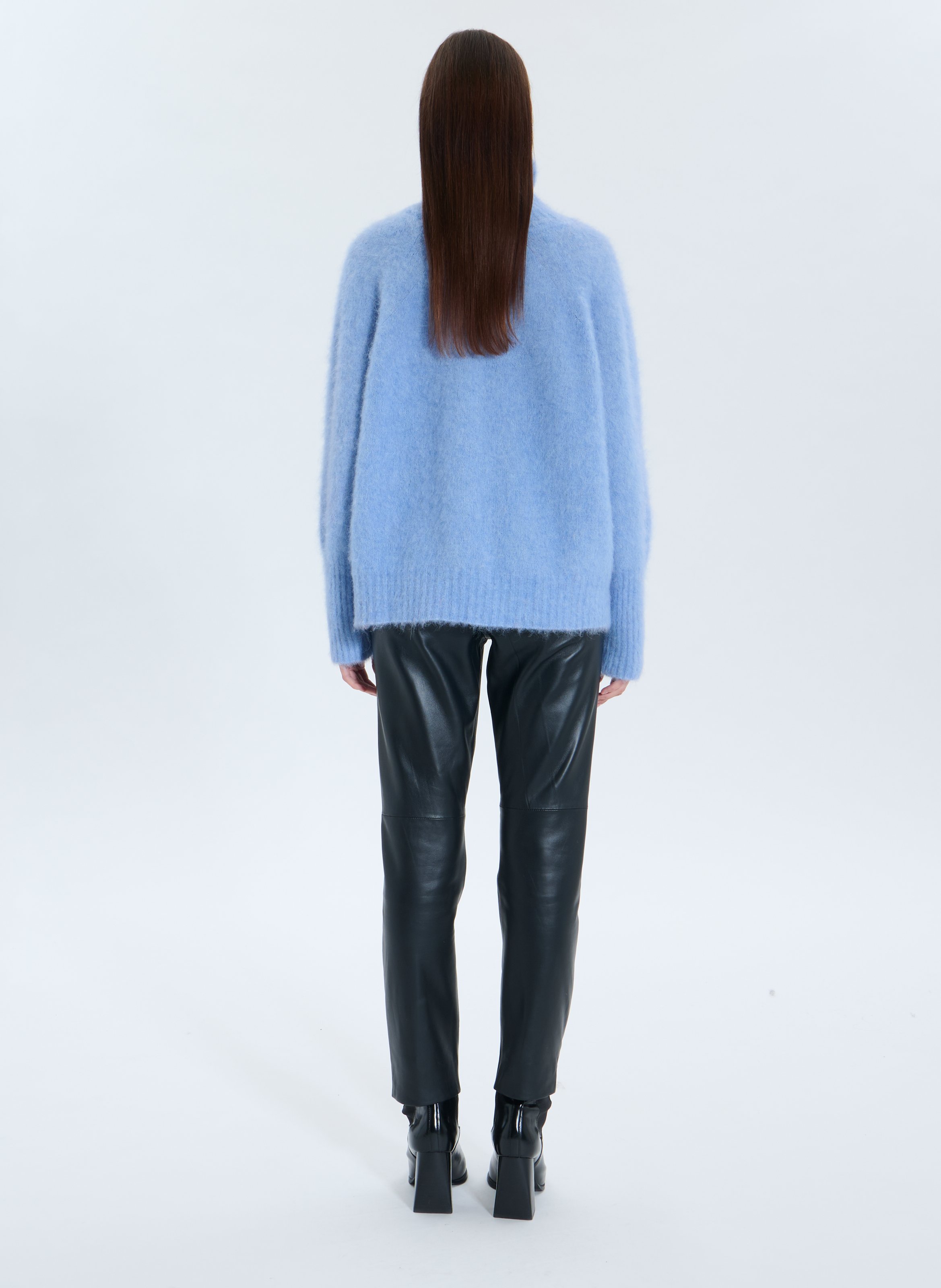 Ruimvallende coltrui | wolblend ZAPA Blauw