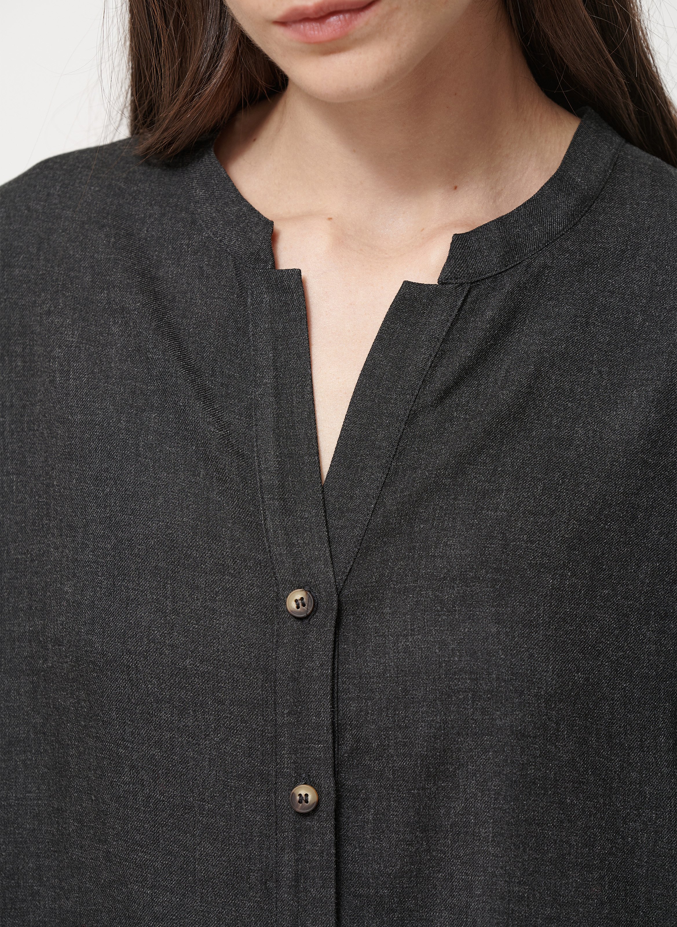 Chemise col tunisien  HUMILITY Argent