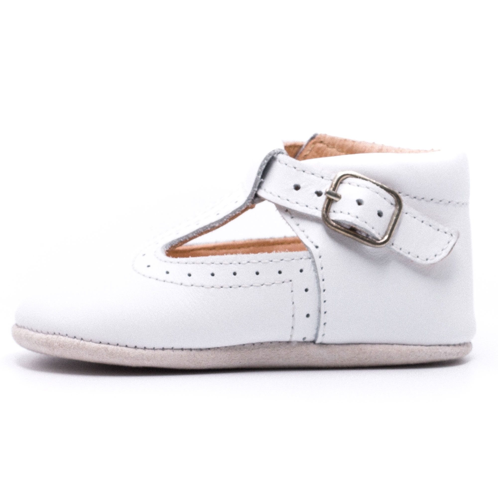 Baby leather bootie Boni & Sidonie White
