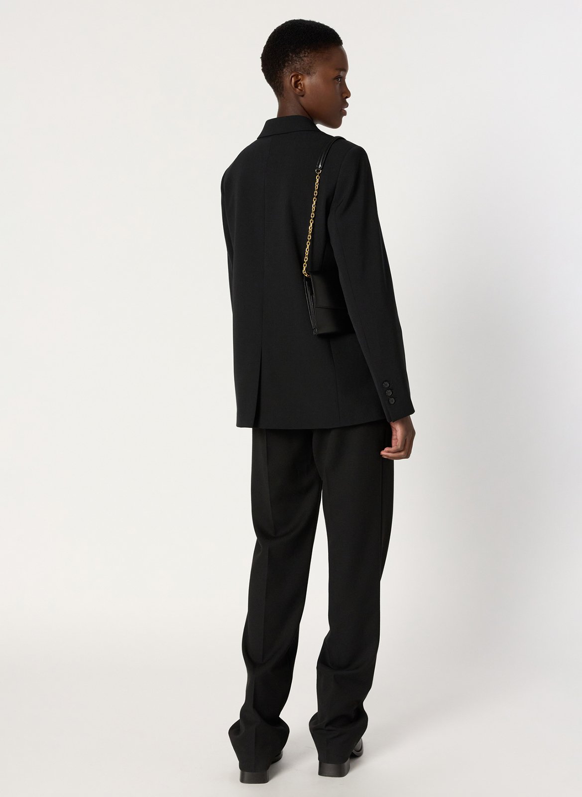 Cotton-blend cardigan with tailored collar GERARD DAREL Black