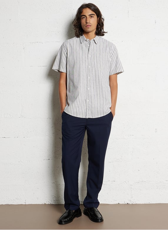 Straight-leg suit pants | Blue by LES DEUX Straight-leg suit pants Blue