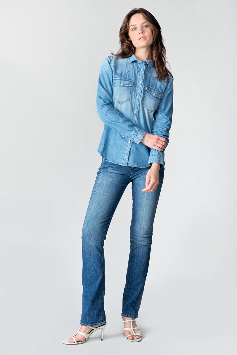 Denim shirt LE TEMPS DES CERISES Blue