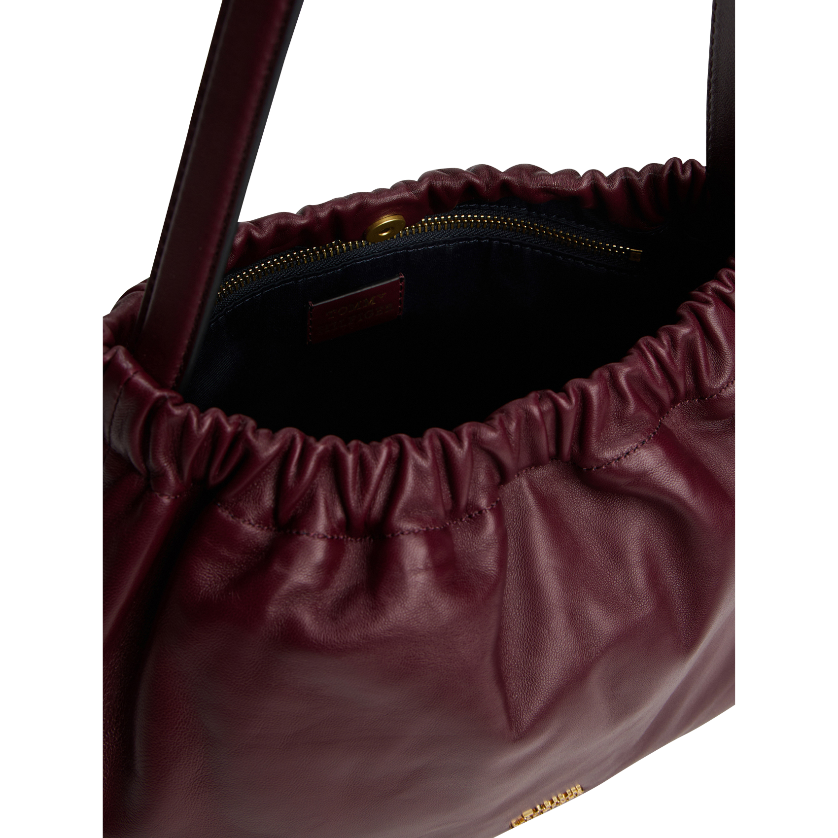 Sac porté épaule en cuir souple TOMMY HILFIGER Rouge