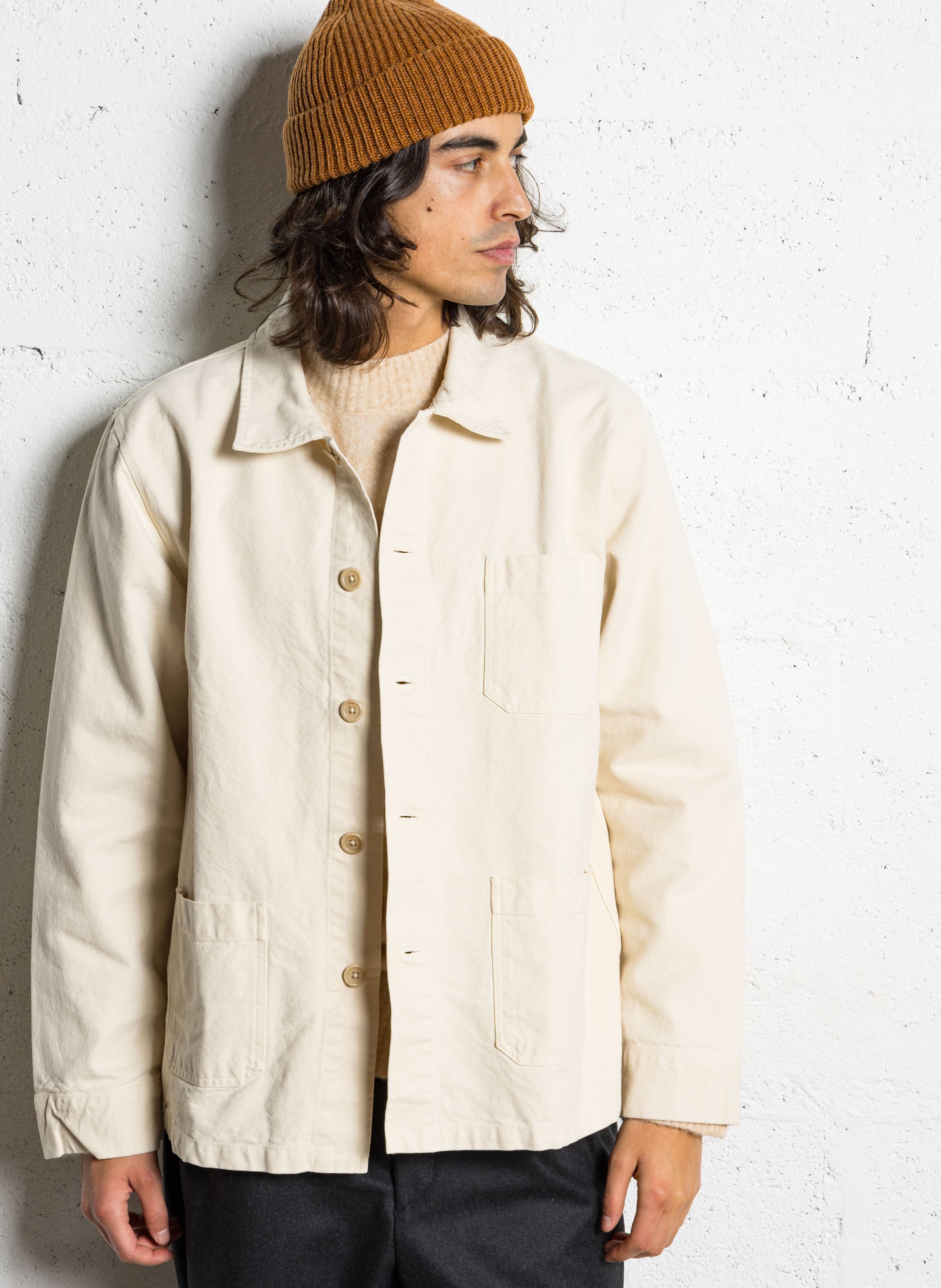 Baumwolljacke im Workwear-Stil COLORFUL STANDARD Weiss