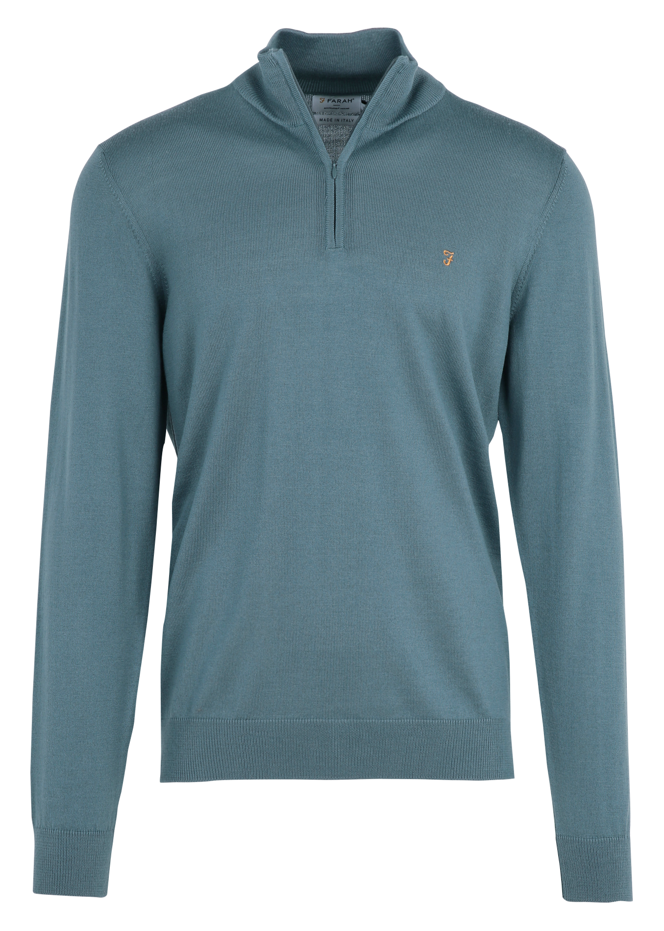Pull col camionneur en laine regular fit FARAH Bleu
