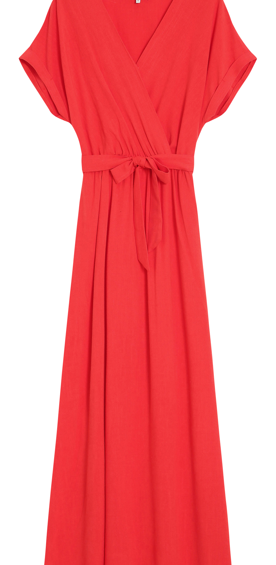 Robe longue col V GRACE ET MILA Rouge