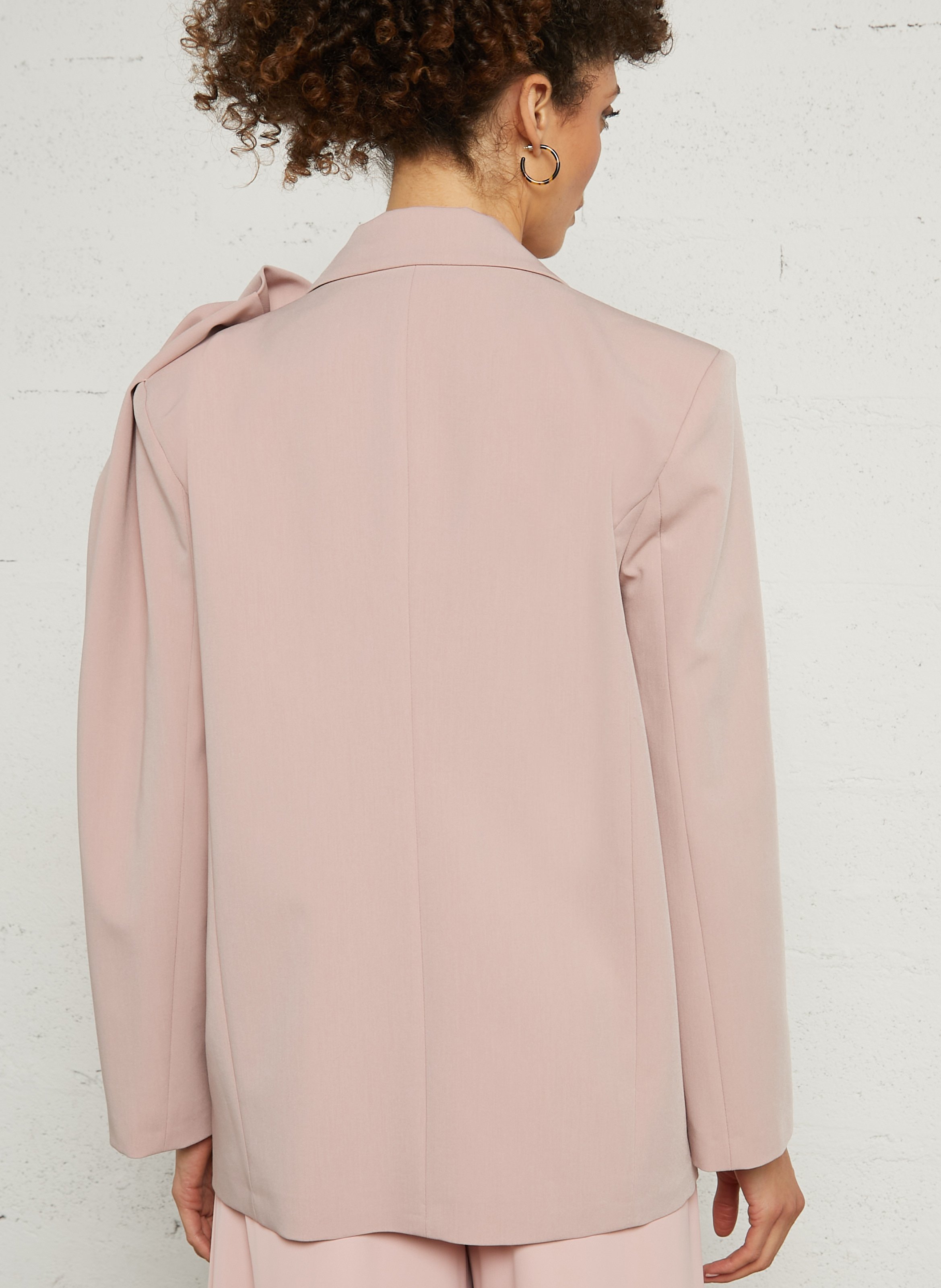 Cotton-blend cardigan with tailored collar IMPERIAL Pink