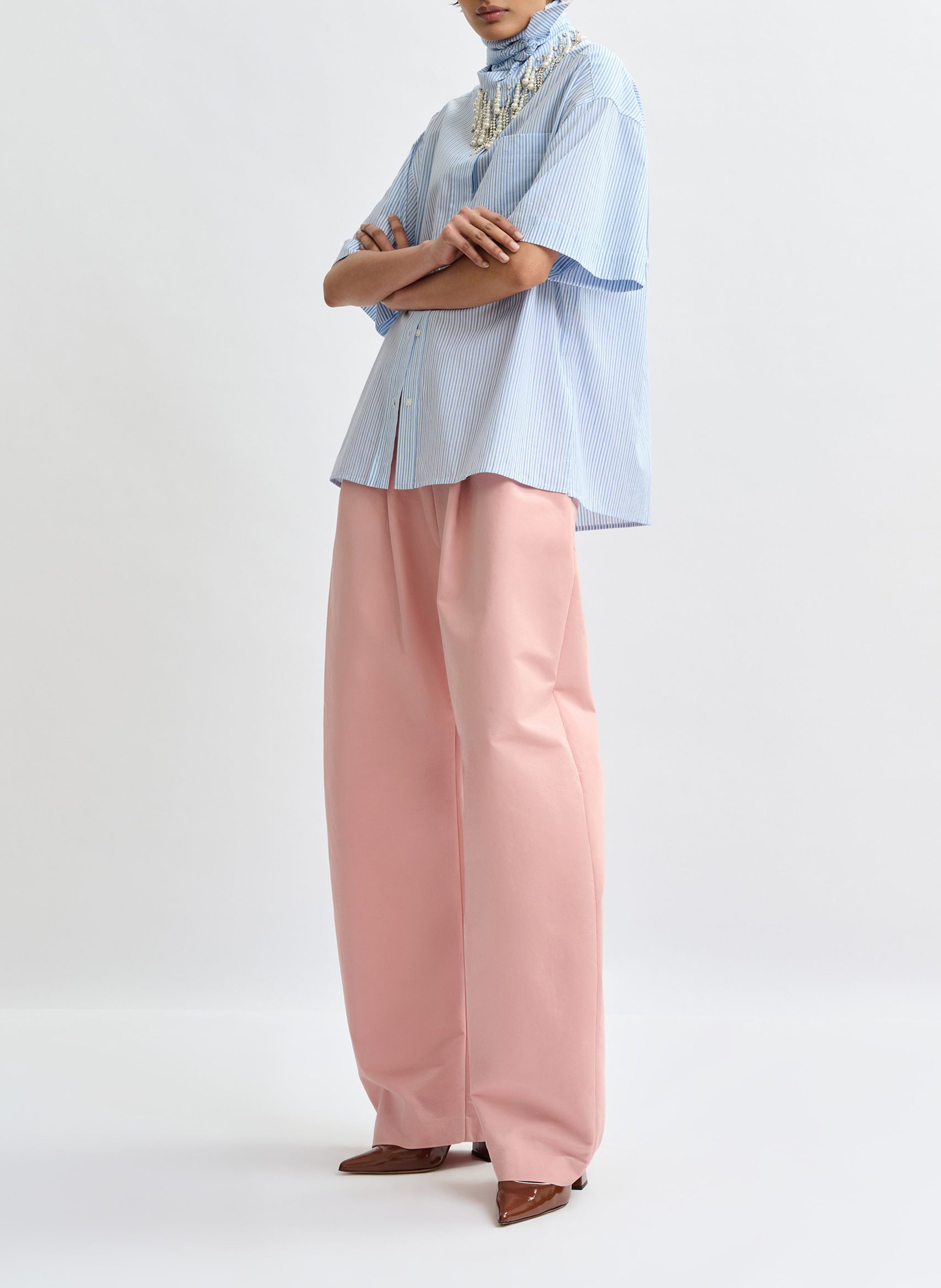 Blouse met klassieke kraag ESSENTIEL ANTWERP Blauw