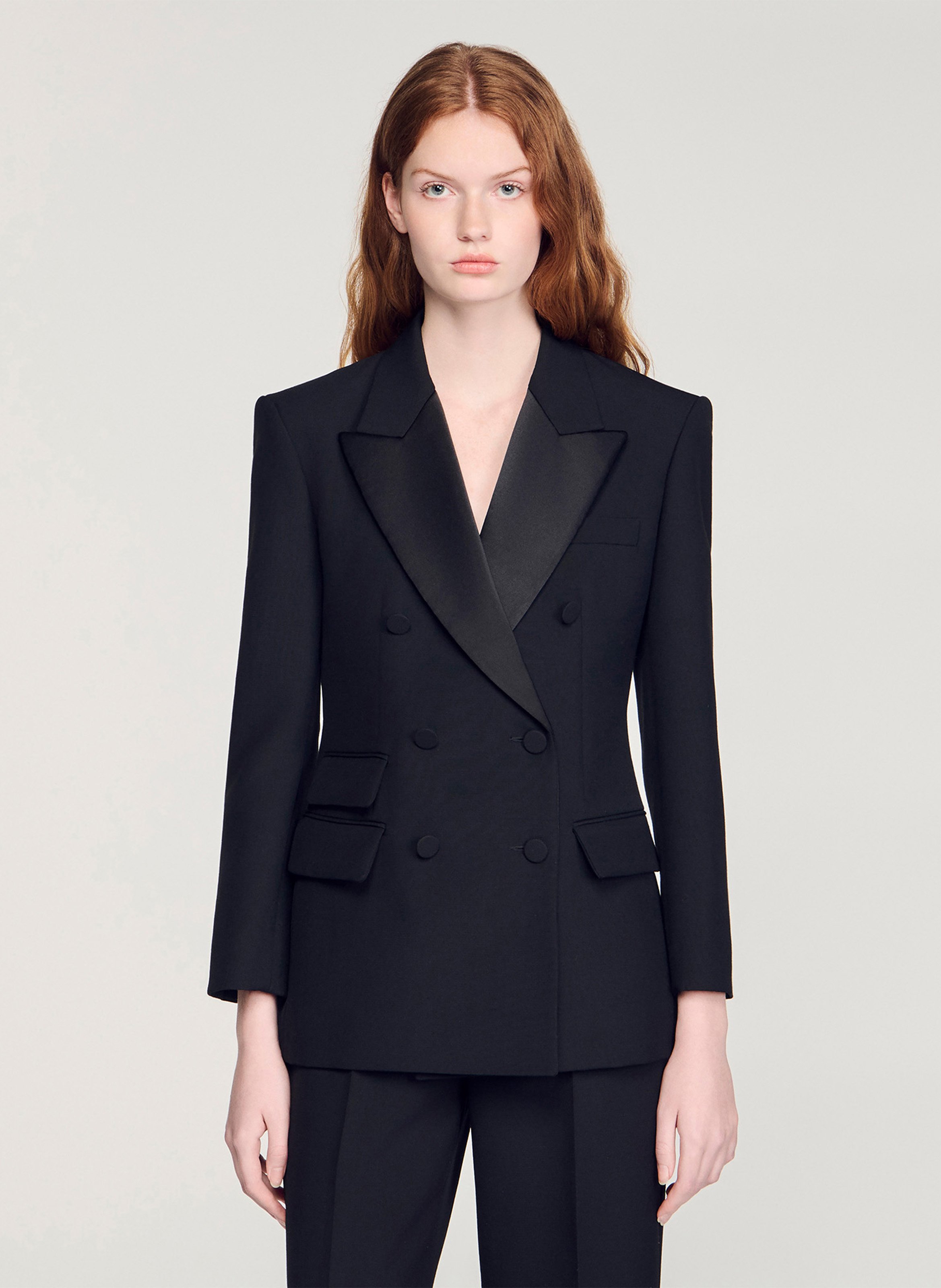 Veste de smocking cintrée SANDRO Noir