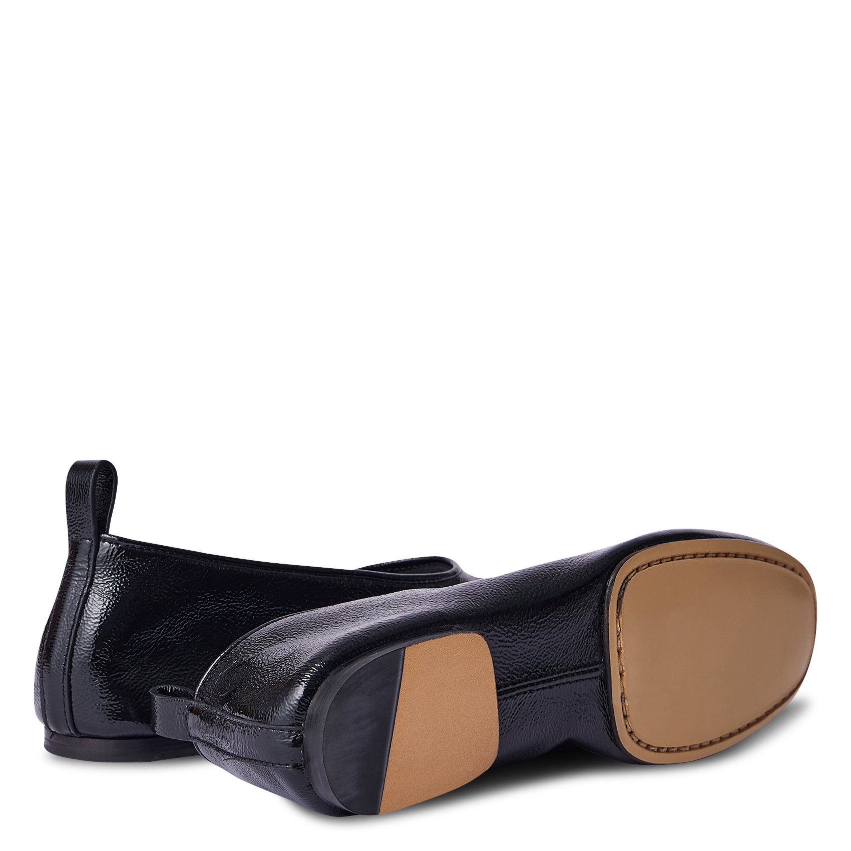 Ballerines en cuir brillant SOEUR Noir