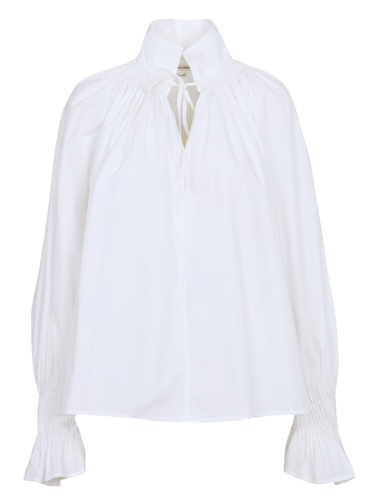 Geruite blouse met V-hals LAURENCE BRAS Wit