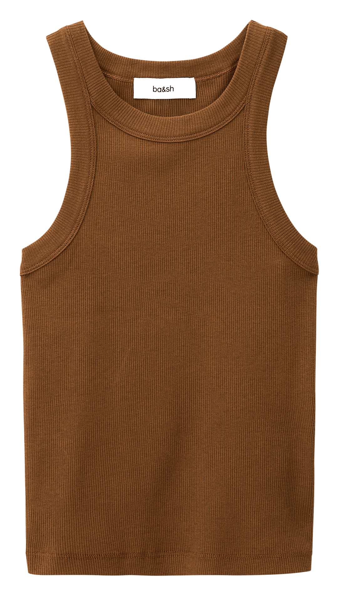 Katoenen top met ronde hals BA&SH Bruin