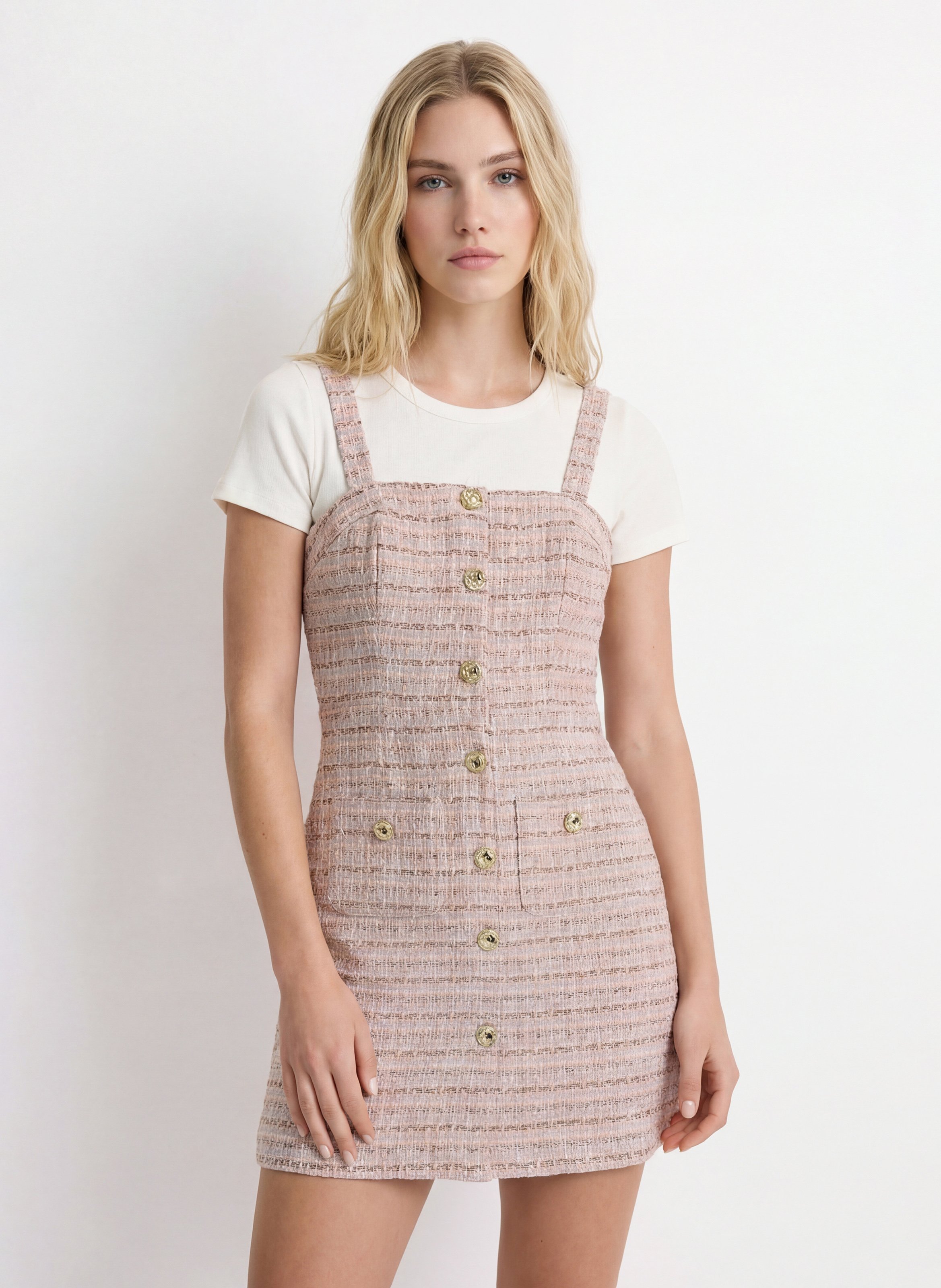 Kurzes Tweed-Kleid KOOKAI Orange