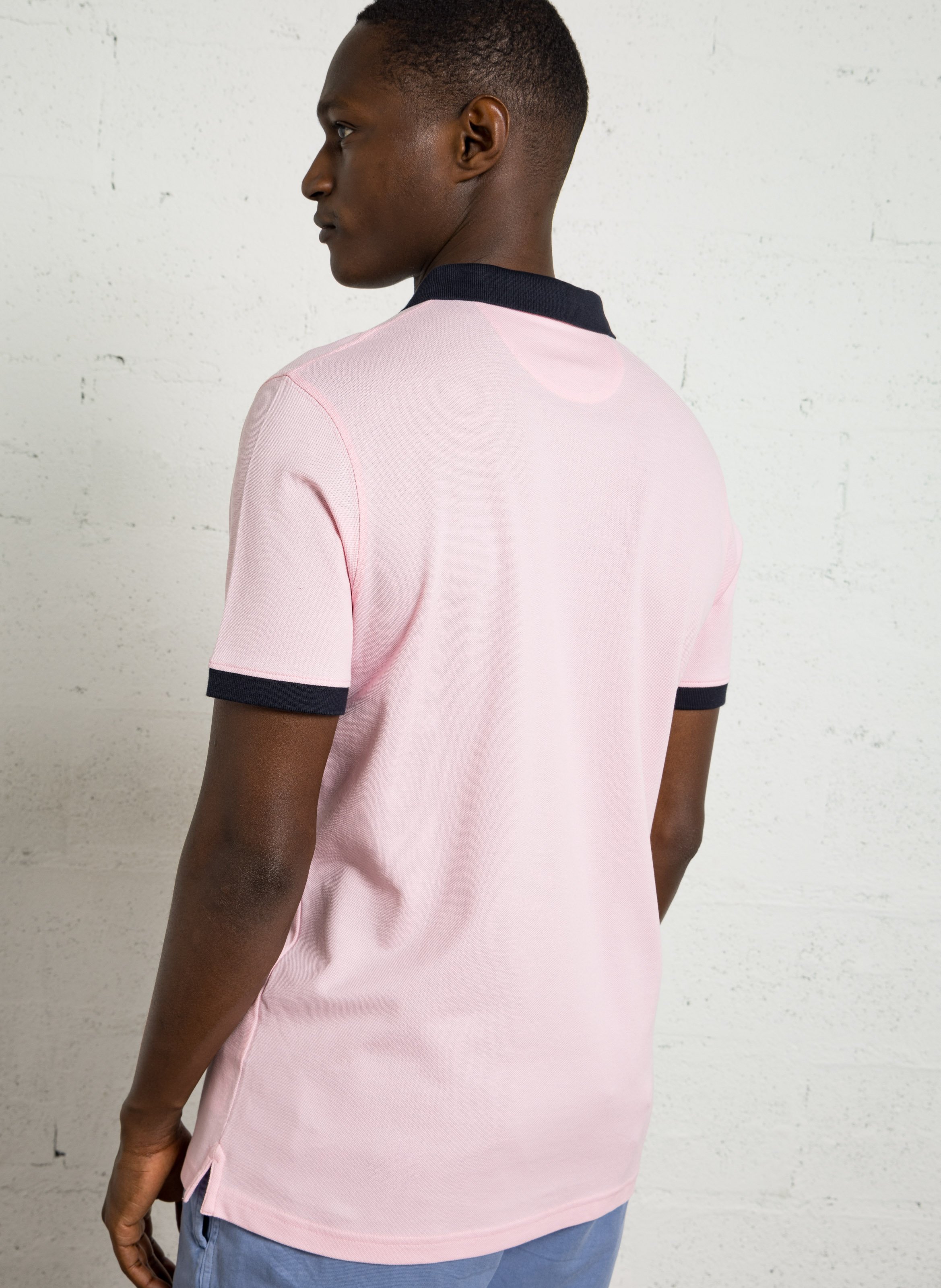 Polo recto de algodón EDEN PARK Rosa