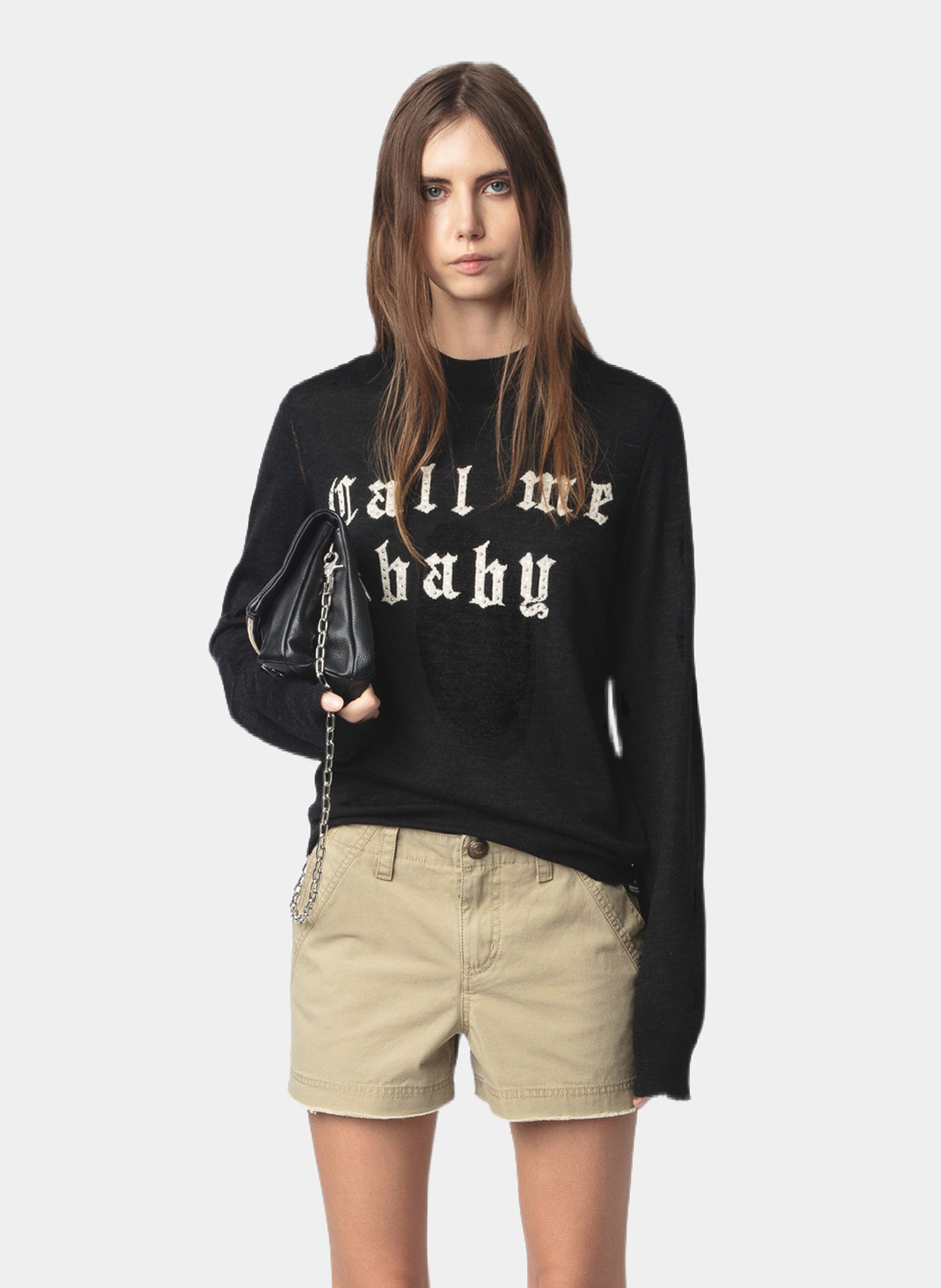 Pull droit en laine ZADIG&VOLTAIRE Gris
